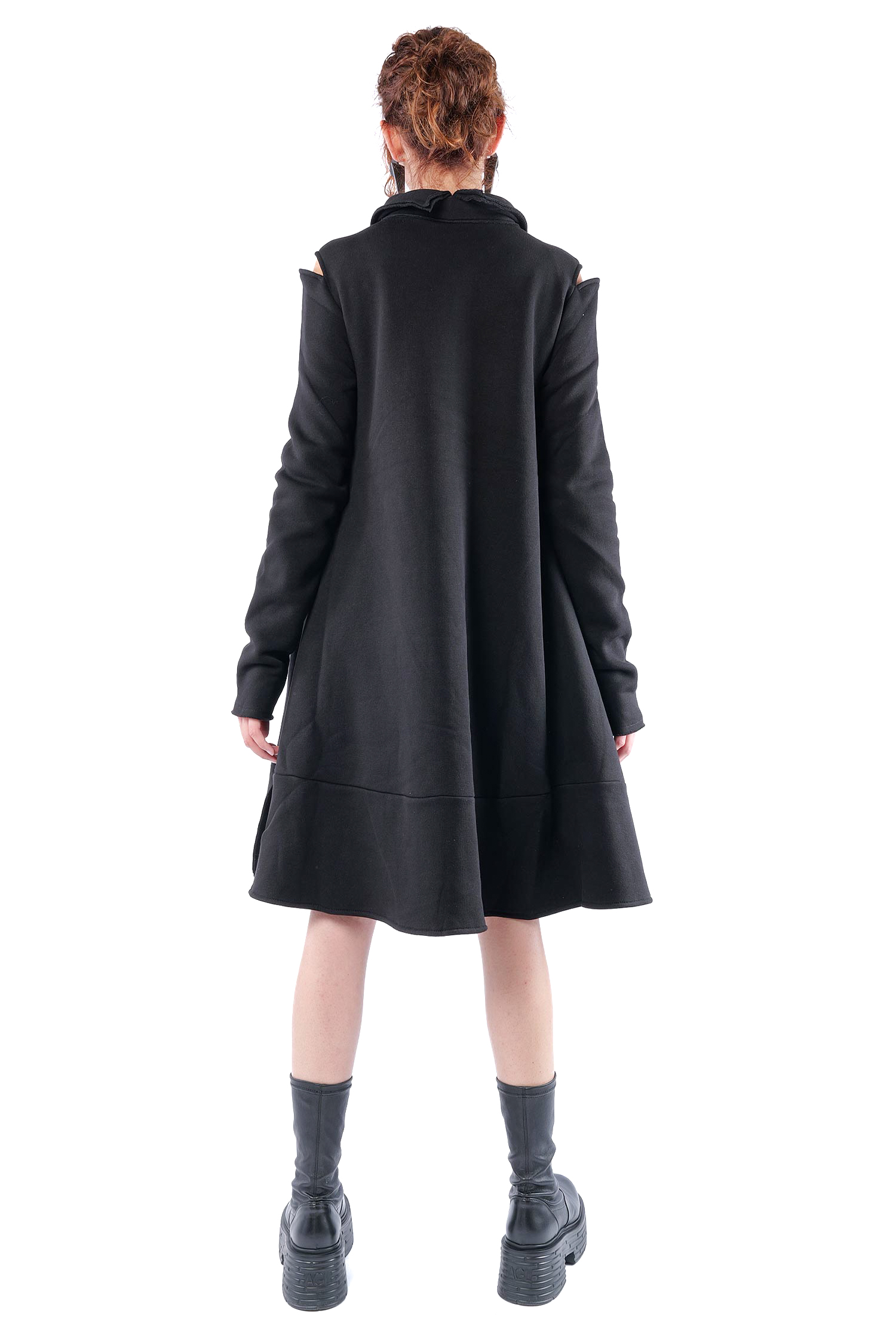 Mantel-Kleid - Schwarz - 1158