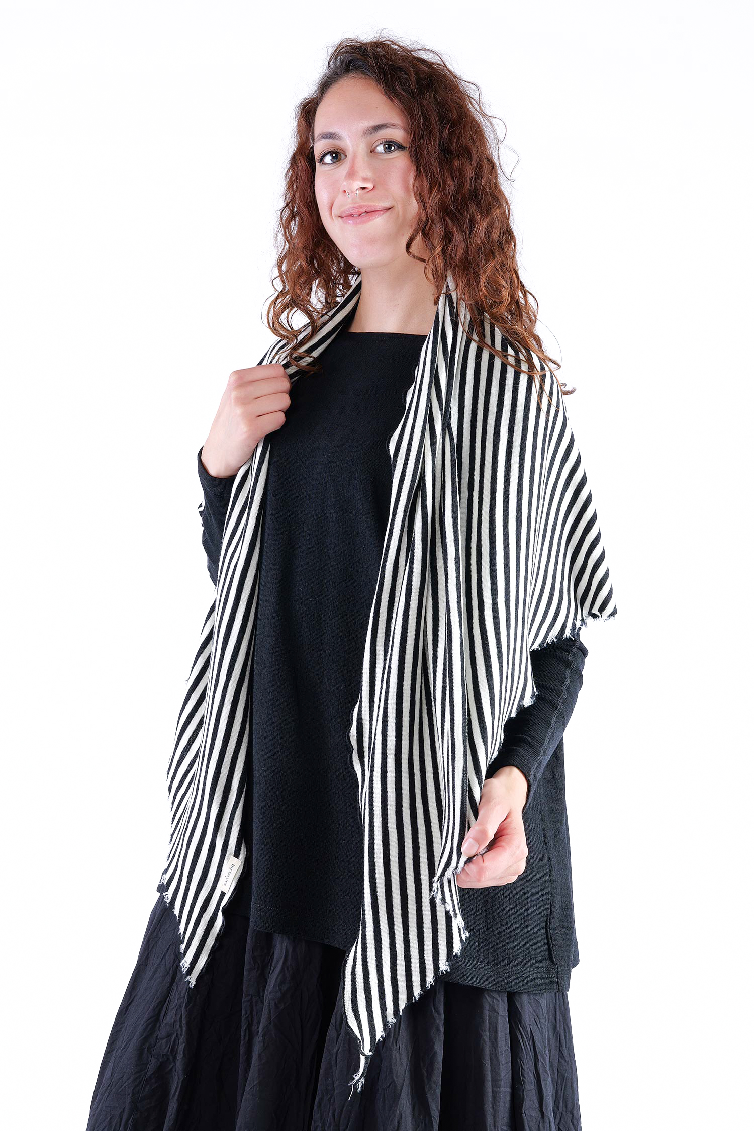 Dreieckstuch - white/black-schmal - 1063