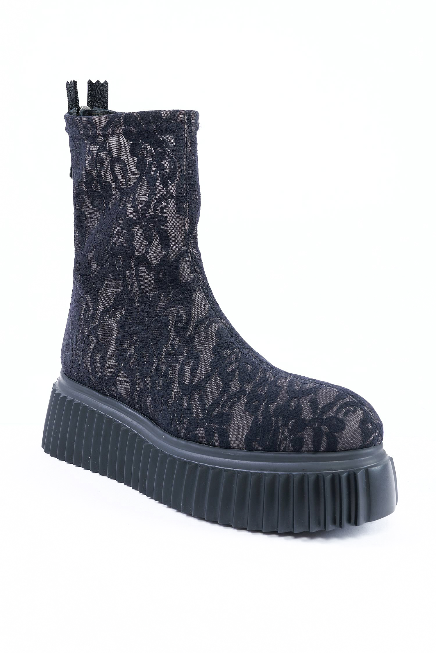 Stiefelette aus Spitze - Schwarz - Mirabel