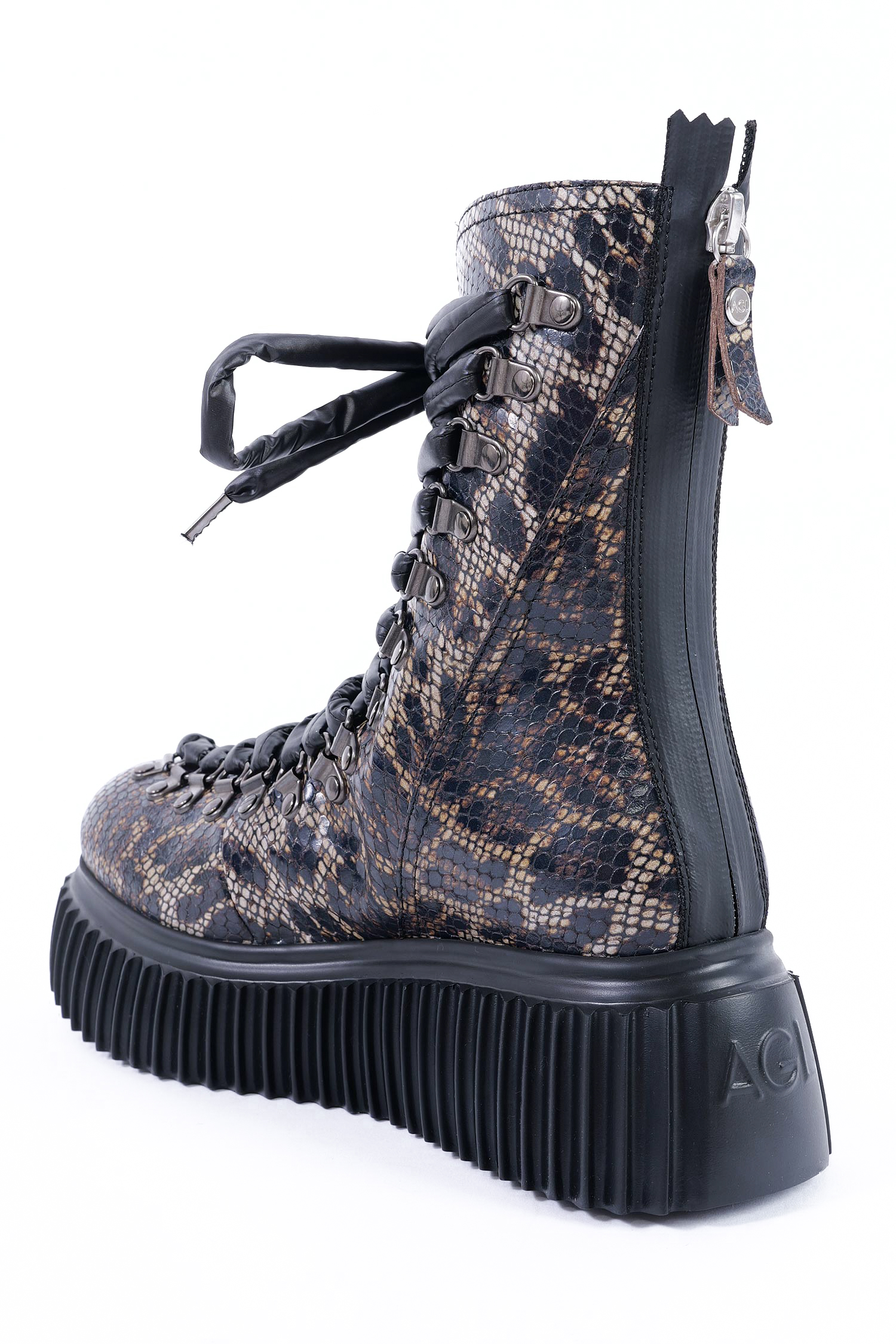 Schnür-Boots - Leo / Taupe-Nero - Dromo