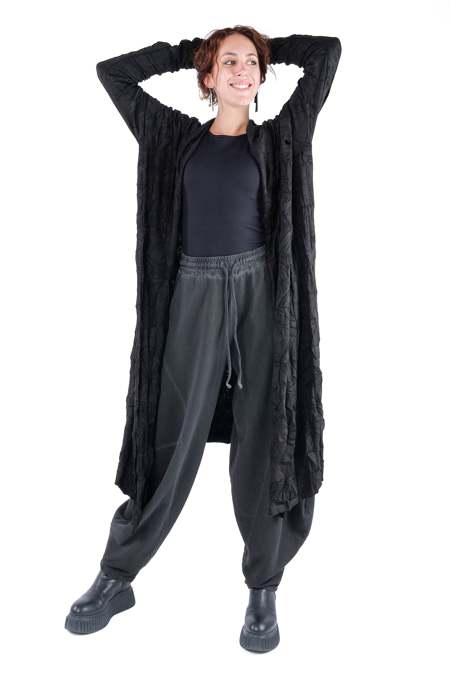 Long cardigan - Black - W5446