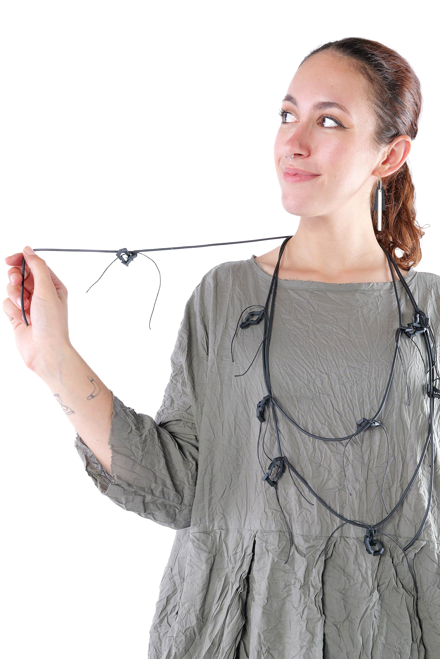 Decorative necklace - black - A.Lia