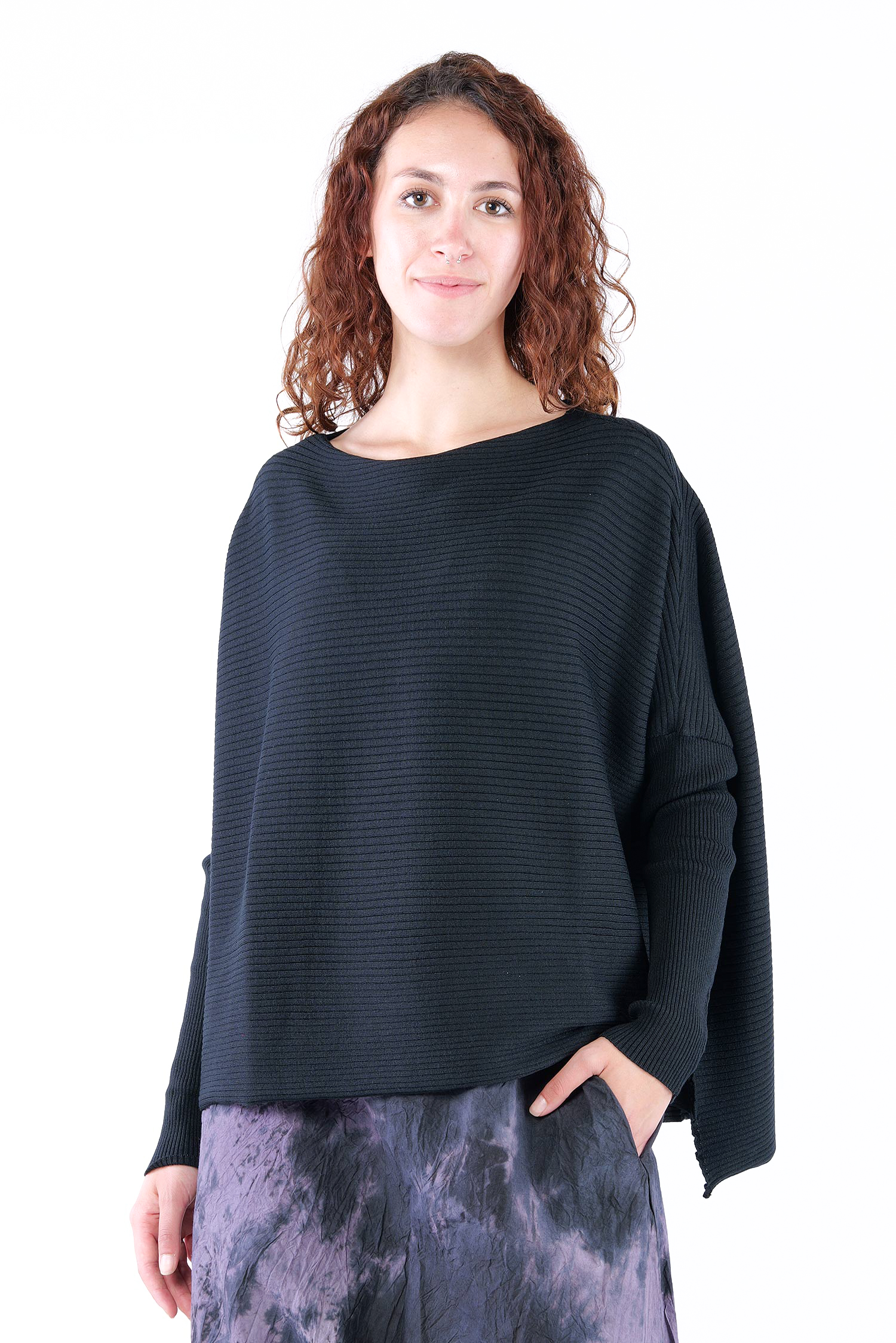 Oversize Strickpullover - Schwarz - 26.2-KHG444