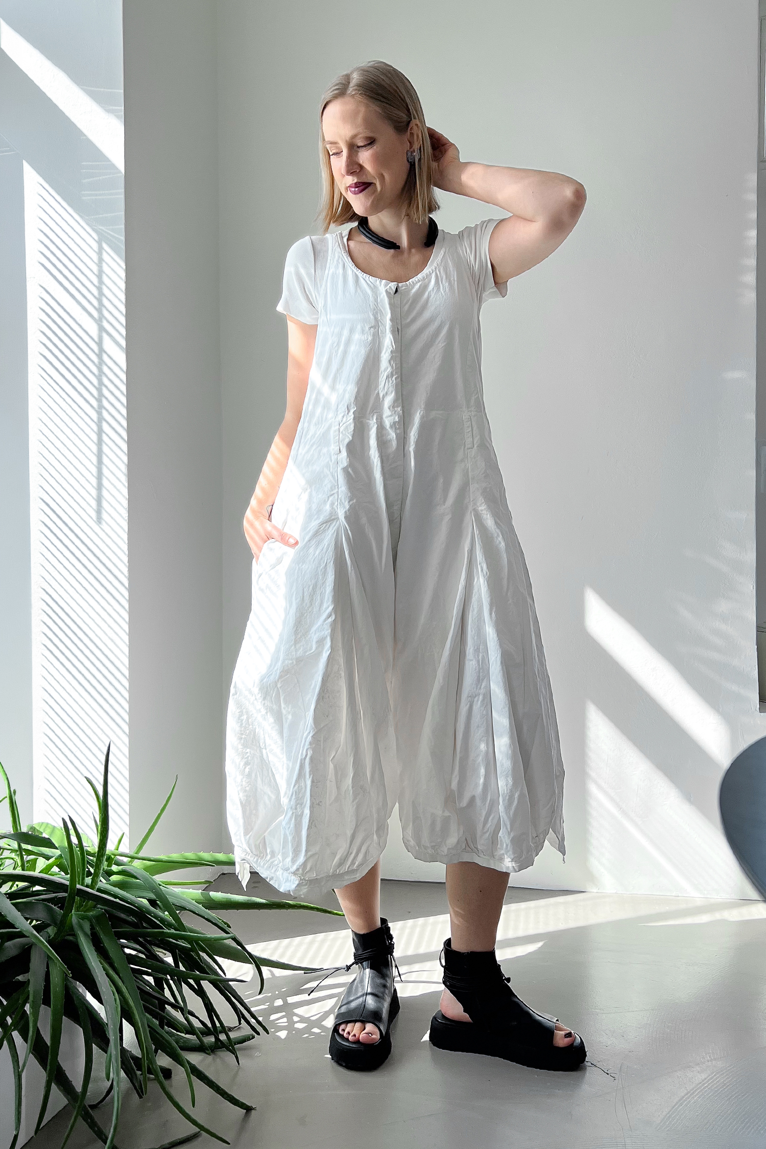 Wide-leg jumpsuit - Seafoam fog - 1262261309