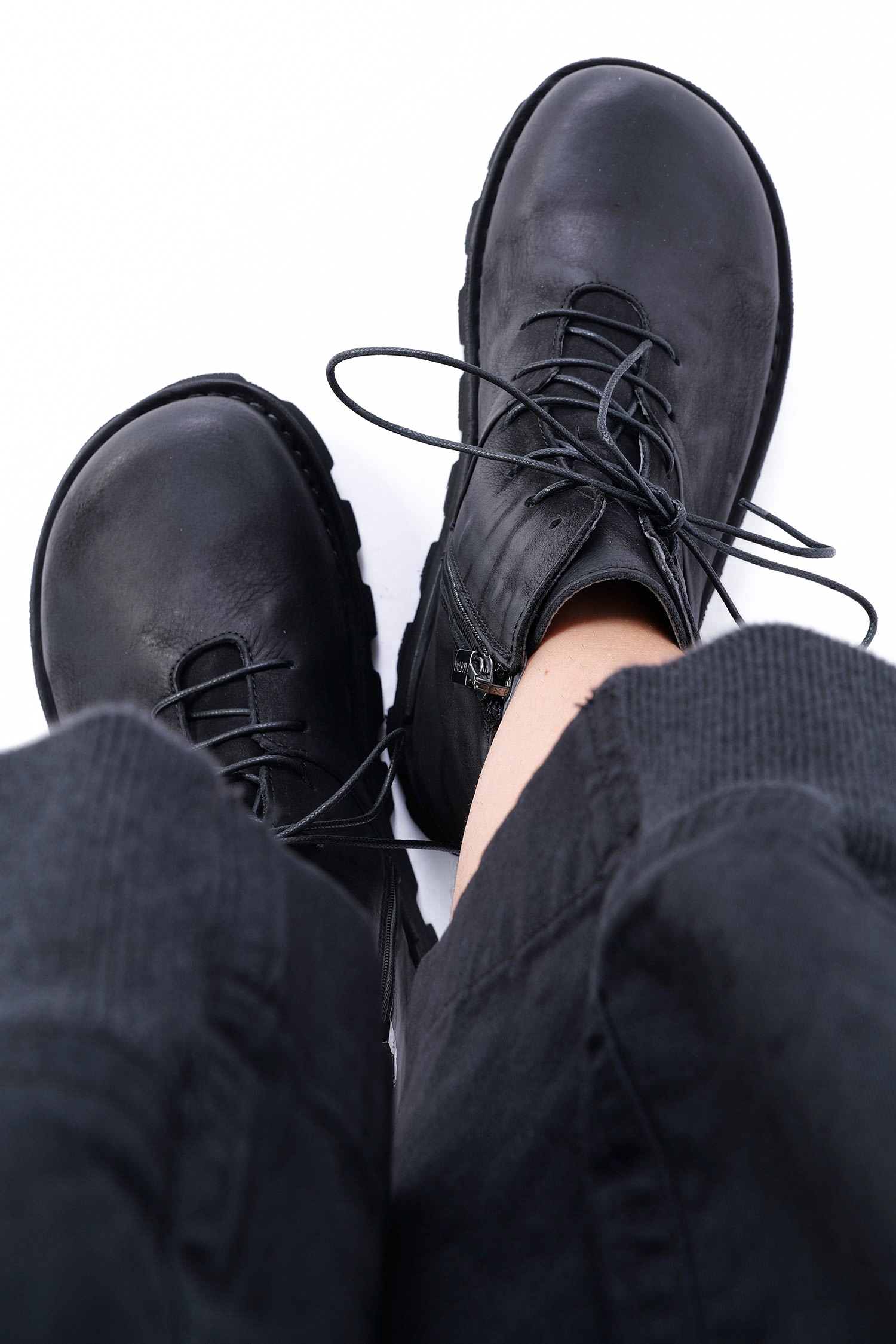 Leder Boots - Schwarz - 9231