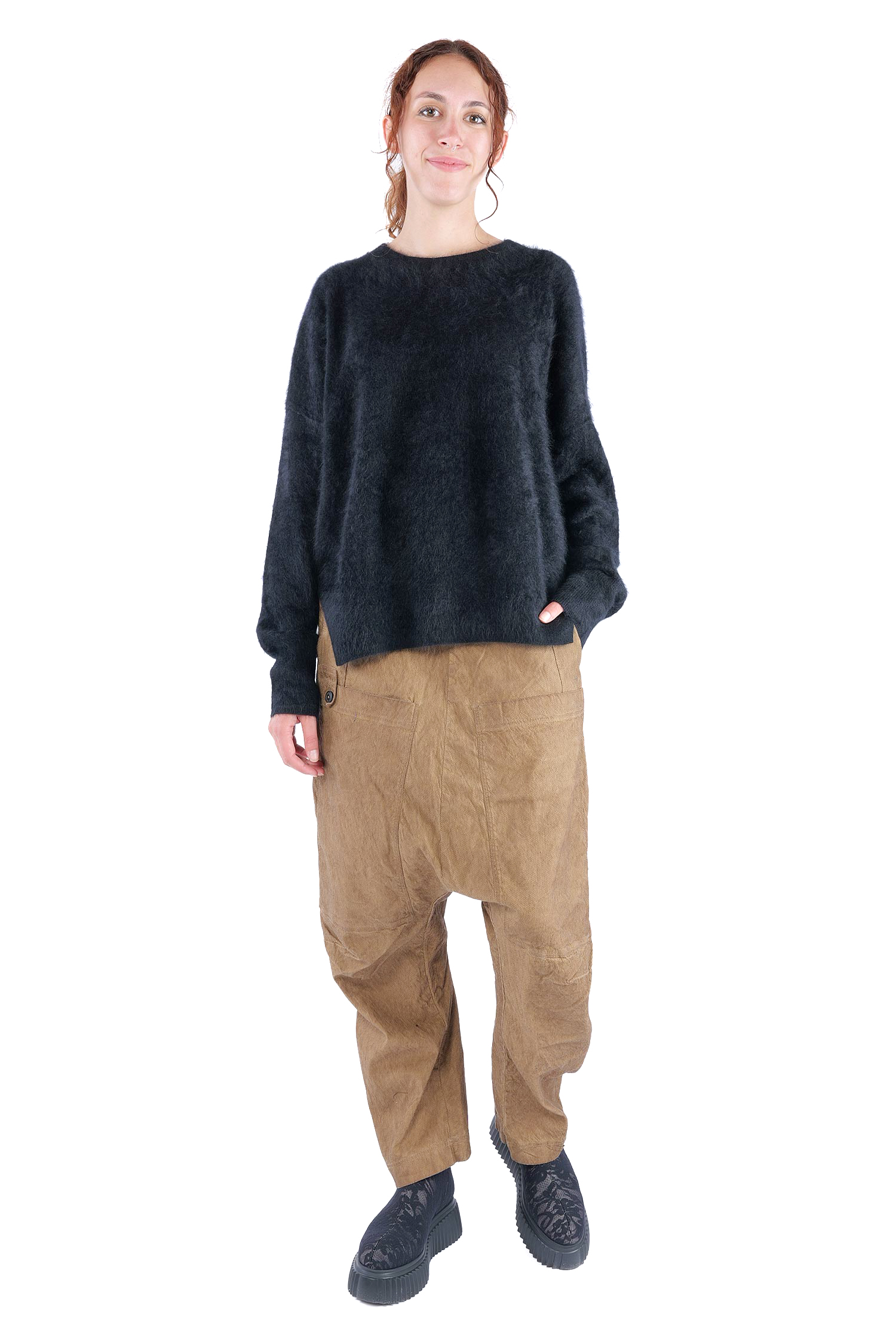 Flauschiger Kaschmir Pullover - Night - 26135