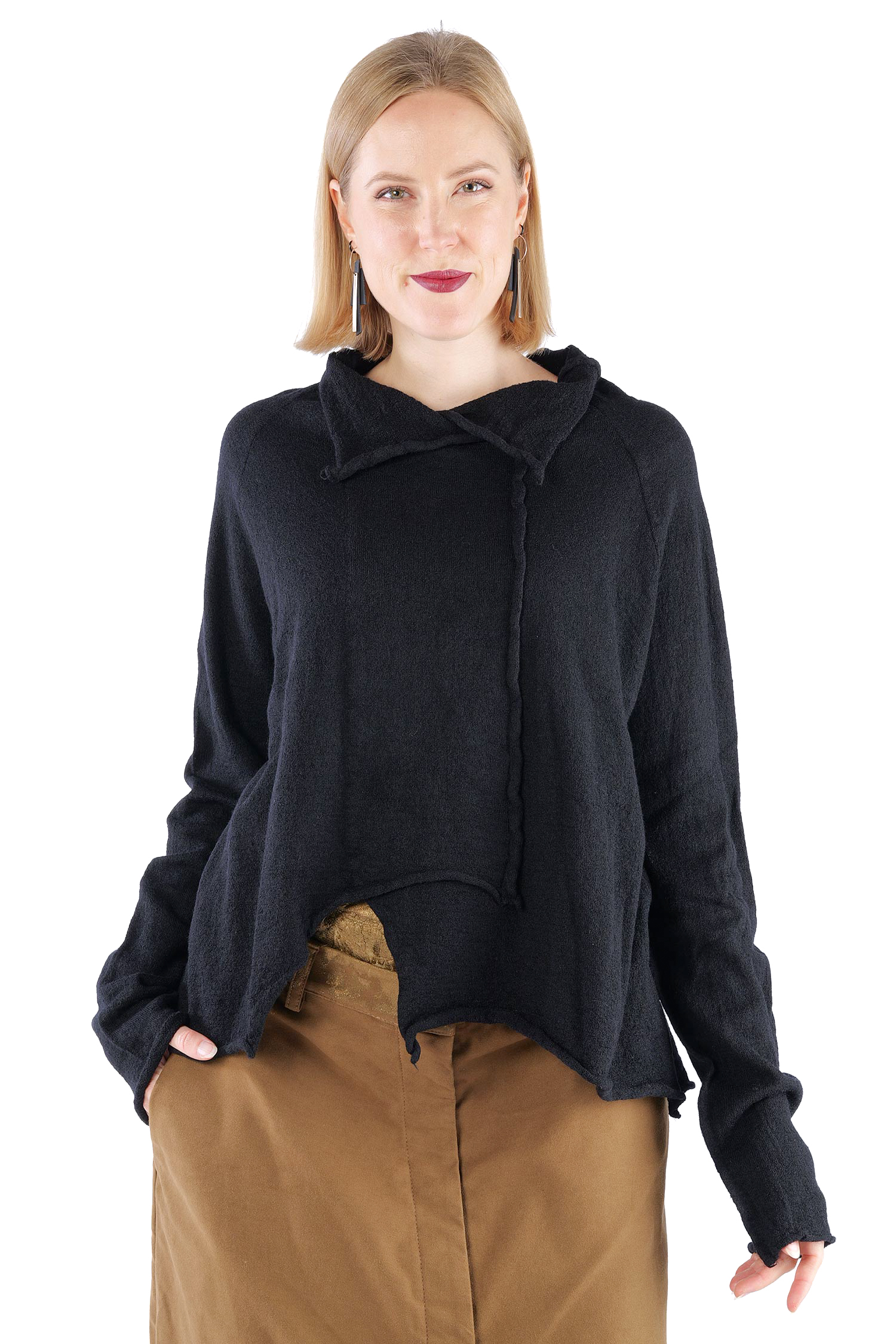 Oversize Wollpullover - Schwarz - 2261680713