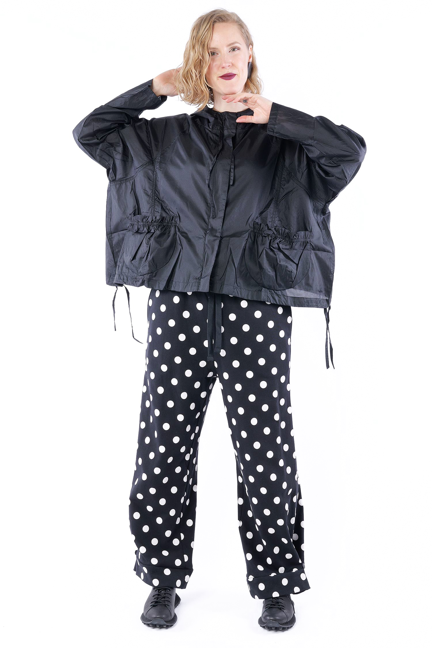 Oversize Regenjacke - Schwarz - 1263211114