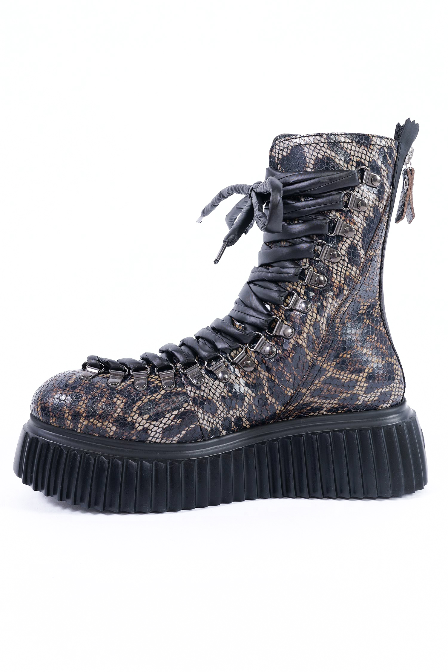 Schnür-Boots - Leo / Taupe-Nero - Dromo