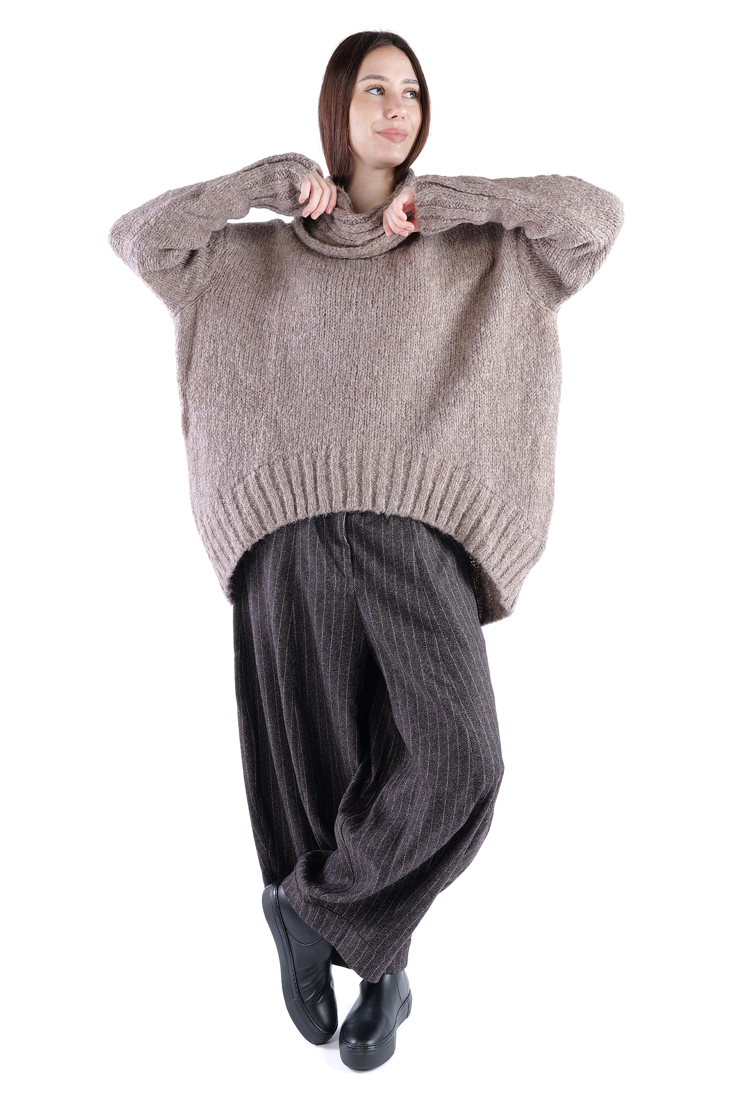 Oversize Strickpullover - Dusty rose - Frantic