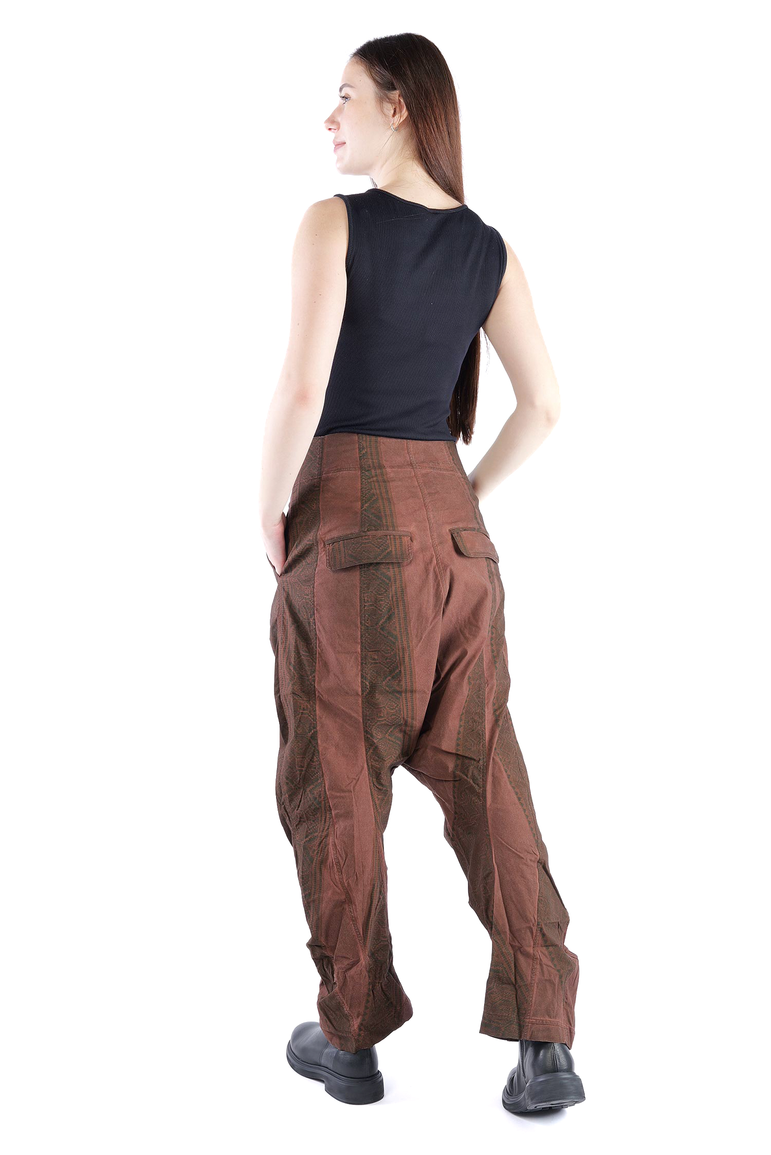 Stretchhose - Henna cloud stripe - 2262390103