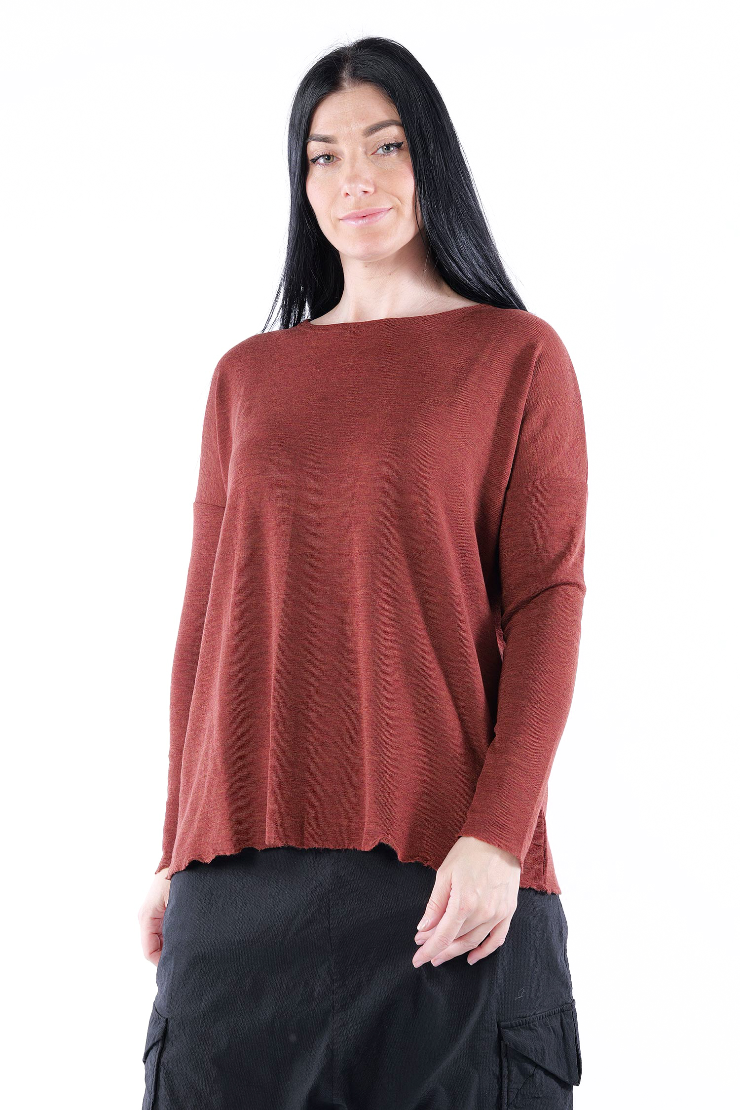 Merino pullover - Rosewood - 4039