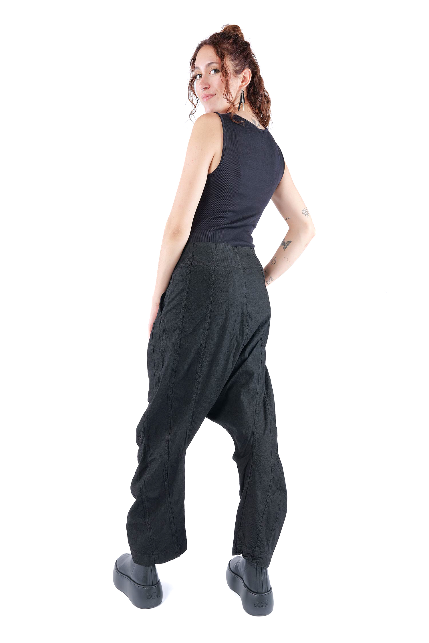Low crotch pants - Black - 2262120102
