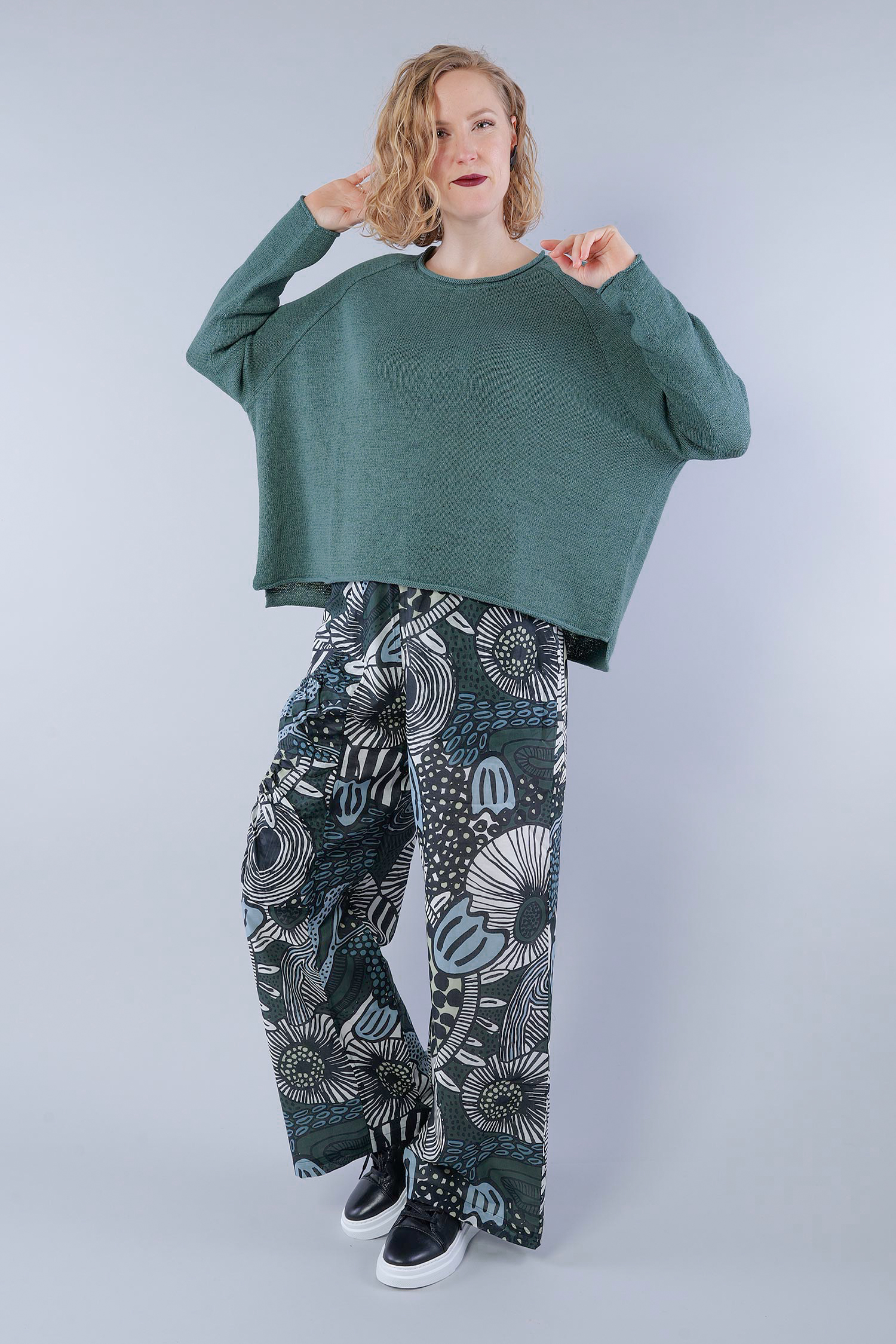 Grobstrickpullover - Grass - 1263720719