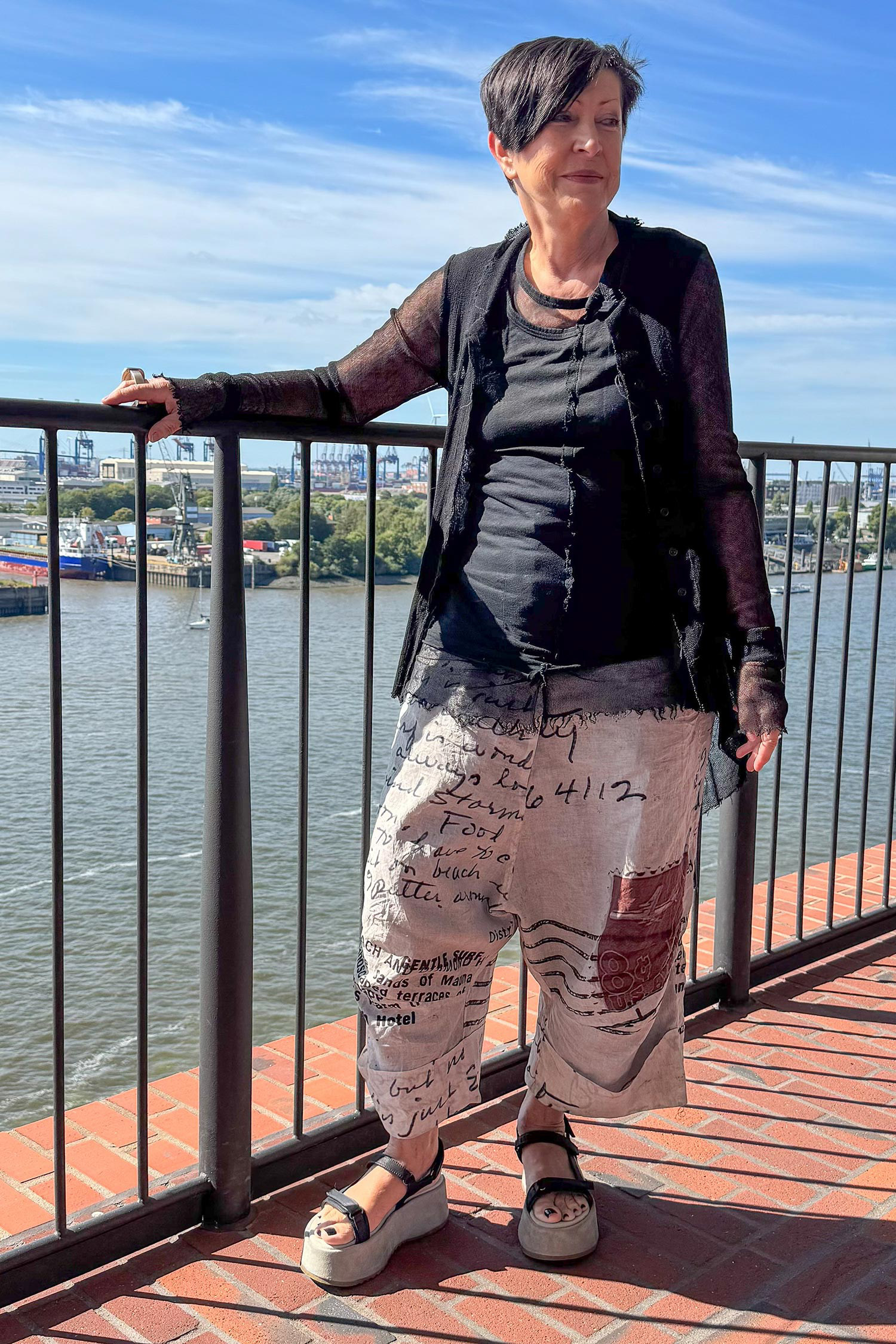 Leichte Hose - Backside print - 2252170105