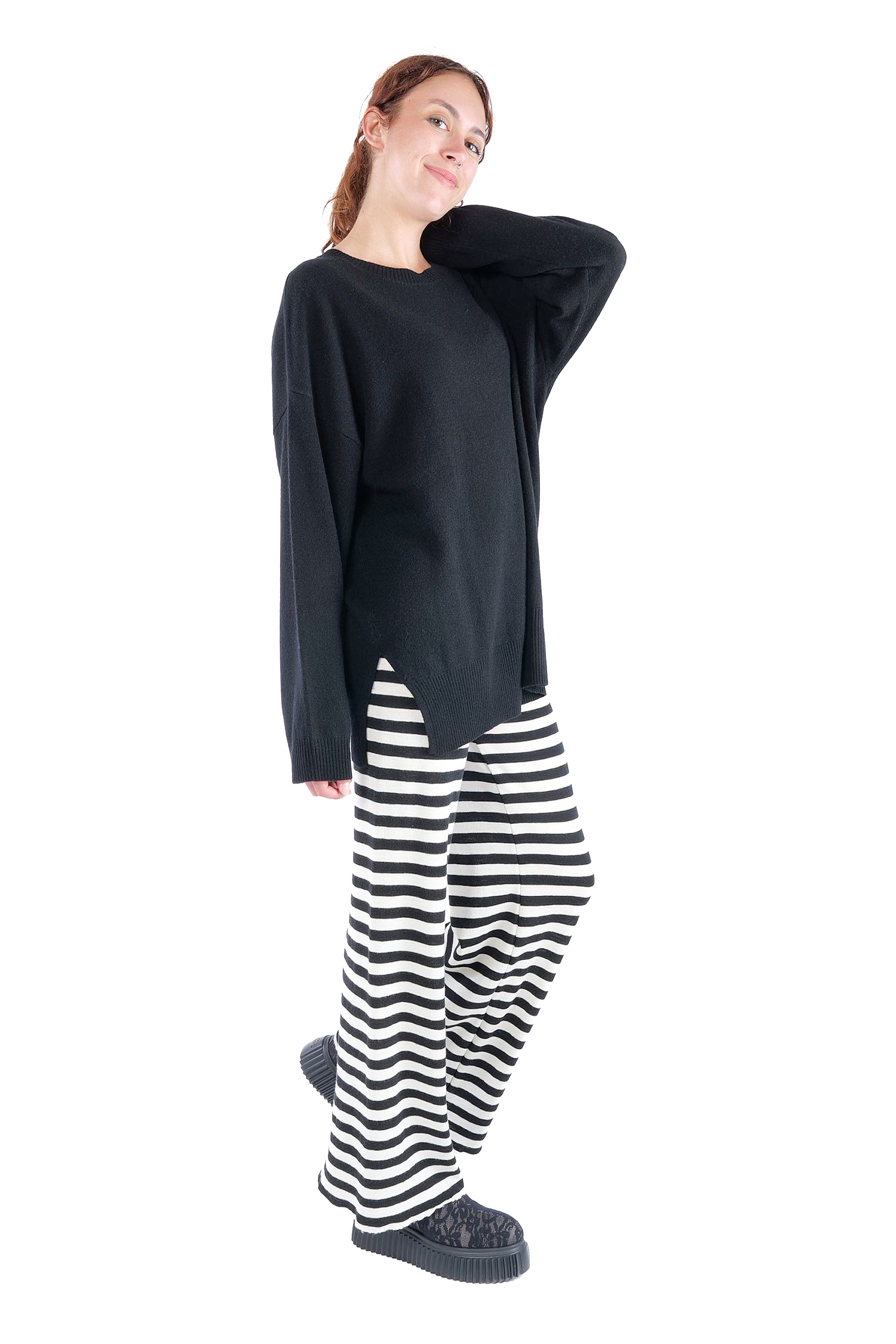 Kaschmir Pullover - Schwarz - 24116A