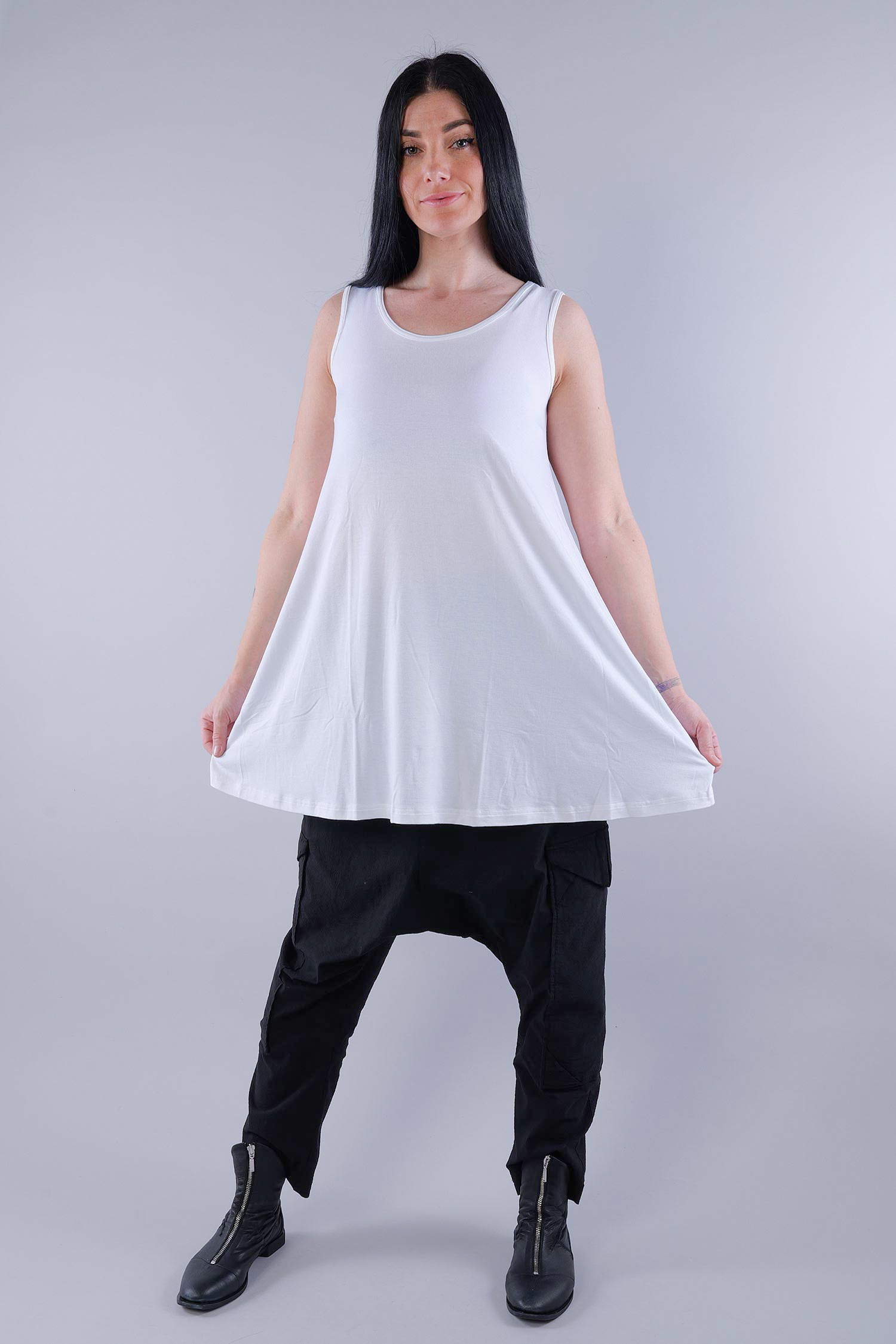 A-line top - White - 2604