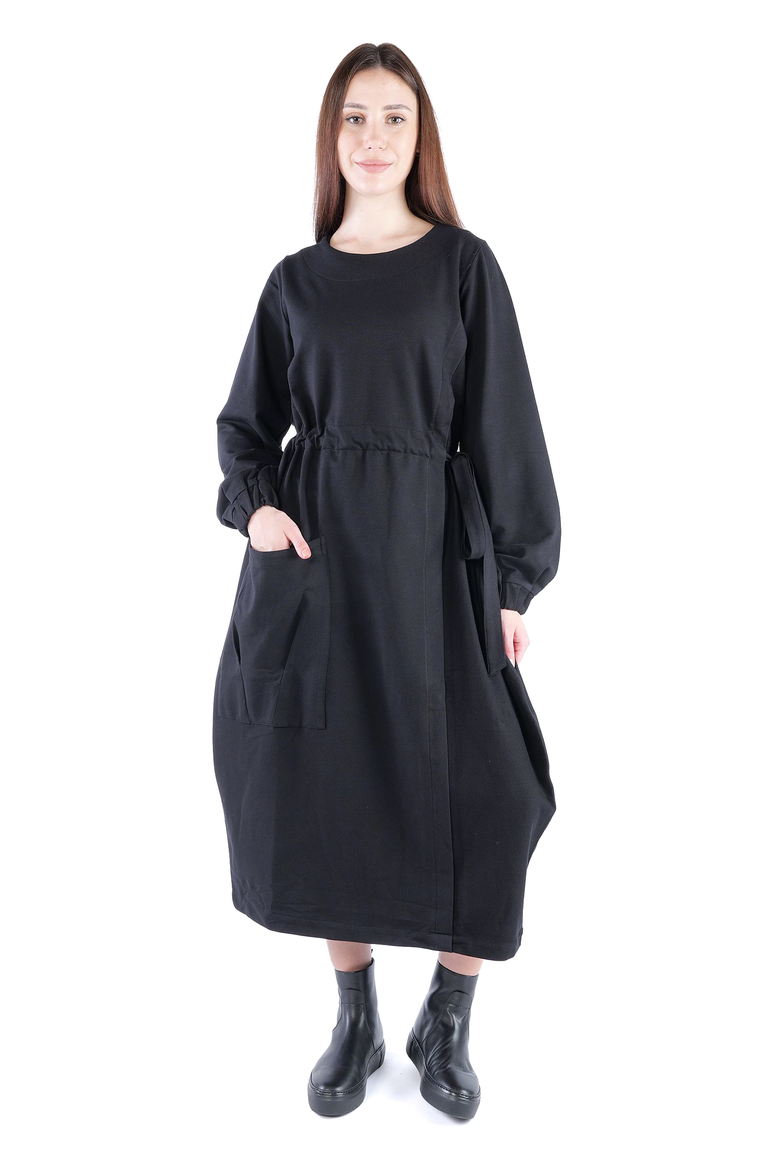 Asymmetrisches Kleid - Schwarz - 26.2-KHF108
