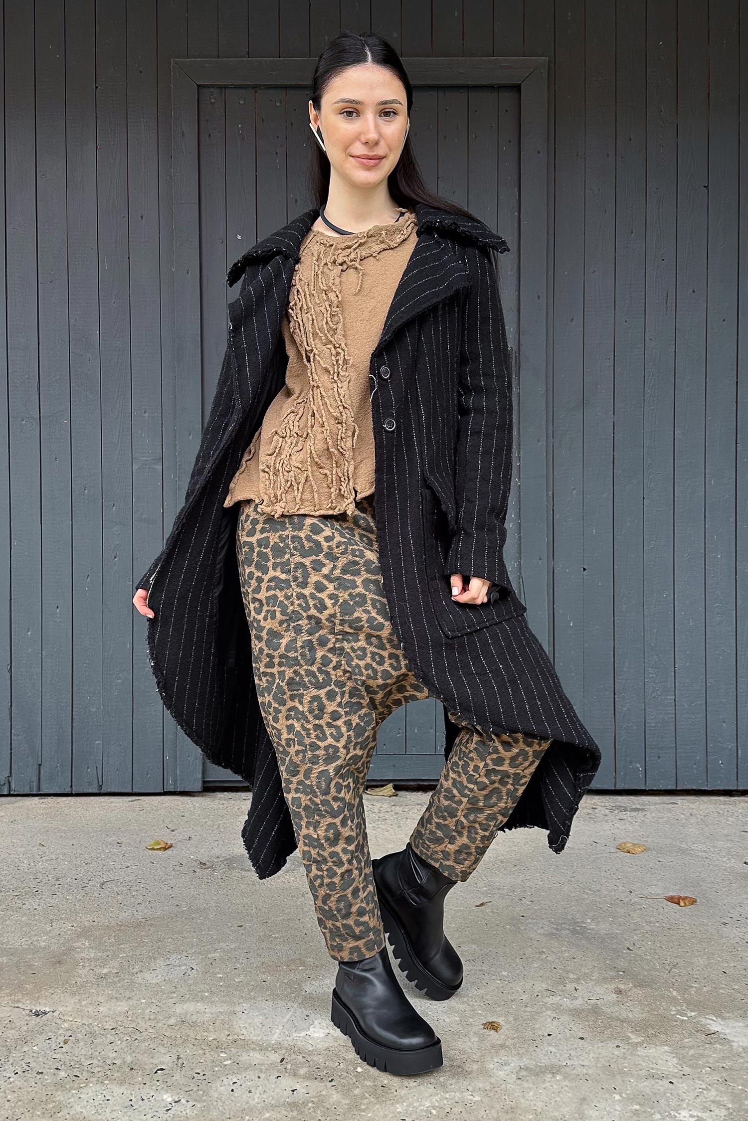 Wool tail-coat - Black stripe - 2261151204