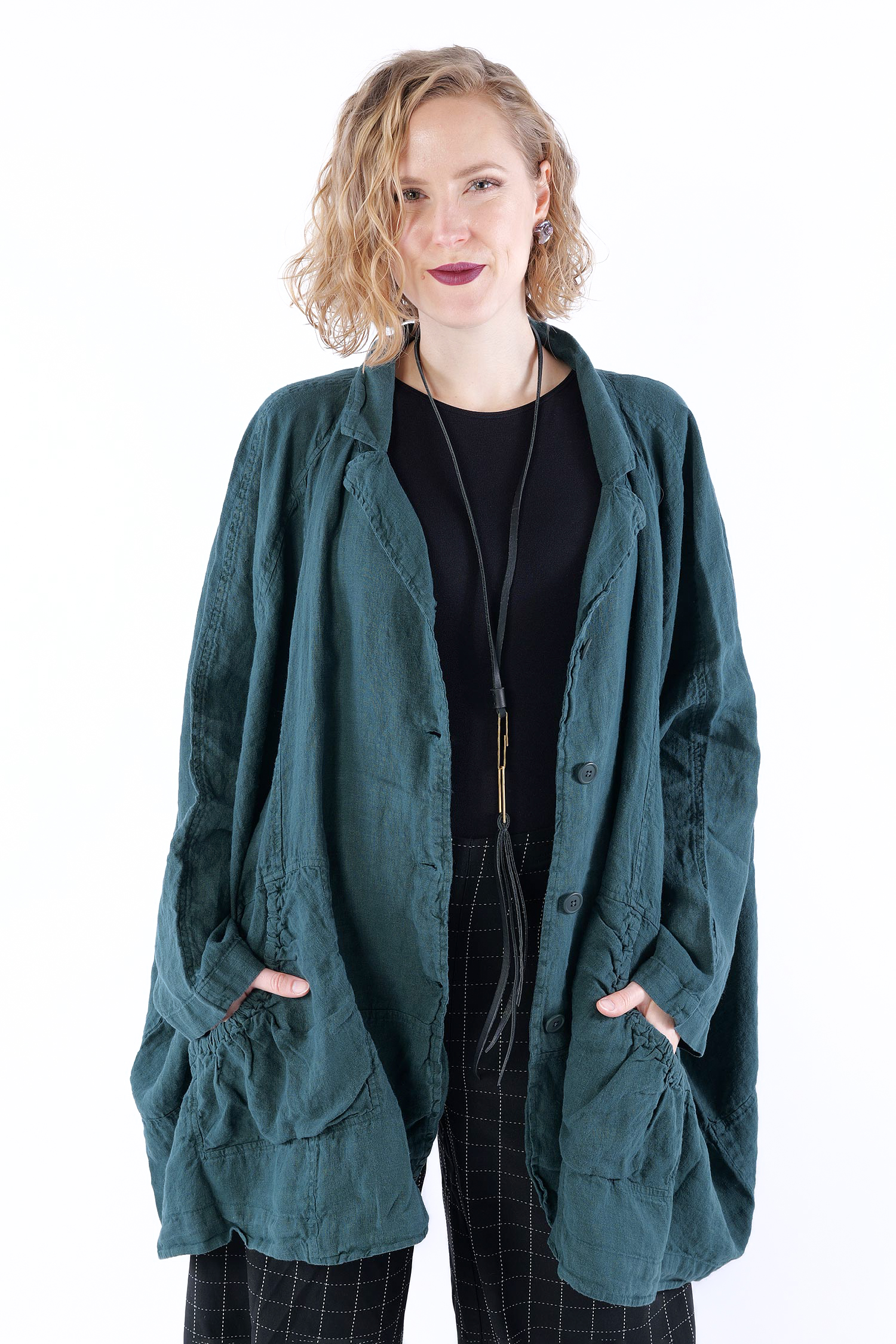 Oversize Leinenmantel - Tree - 1263541102