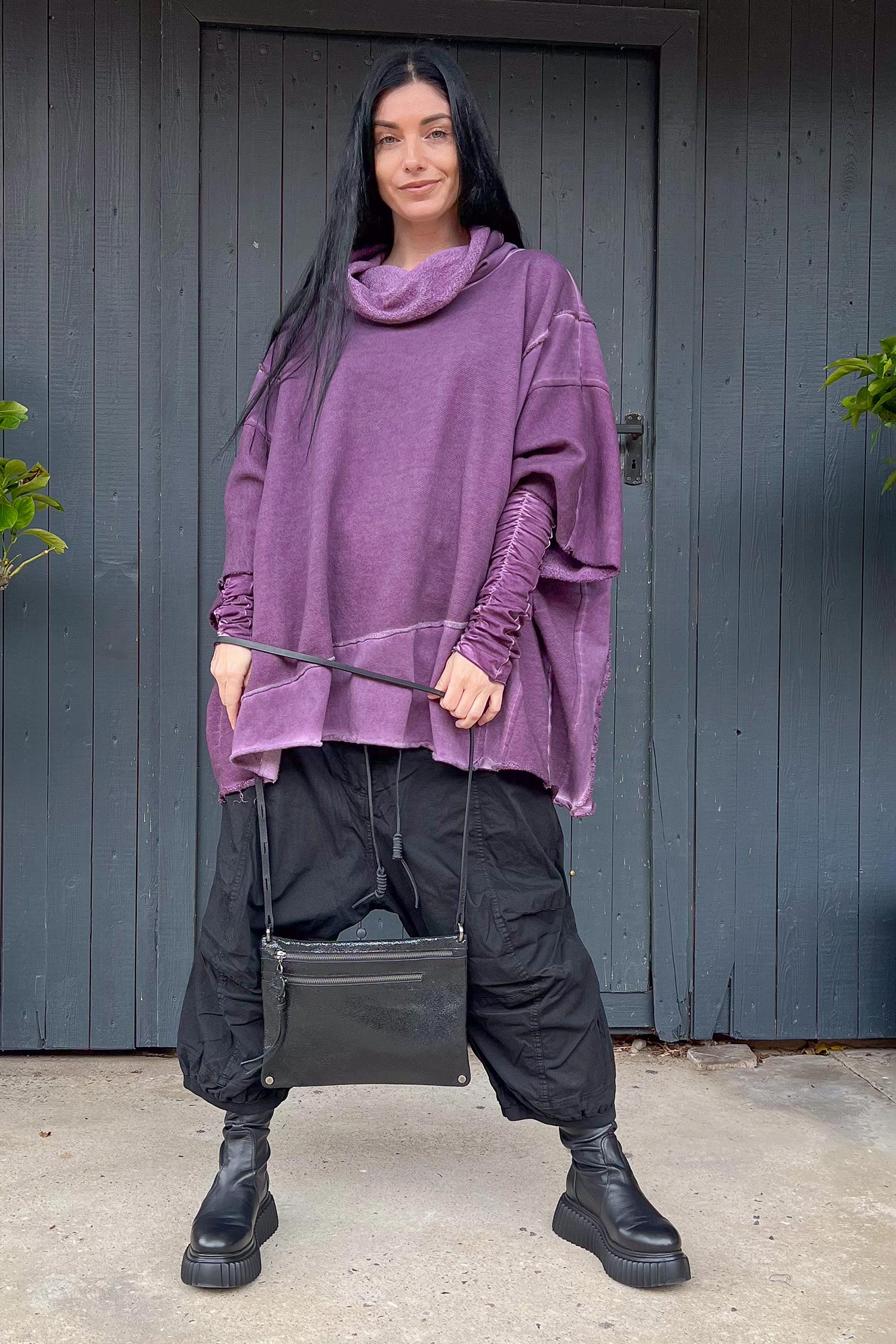 Sweatshirt + Stulpen - Lila - 25585