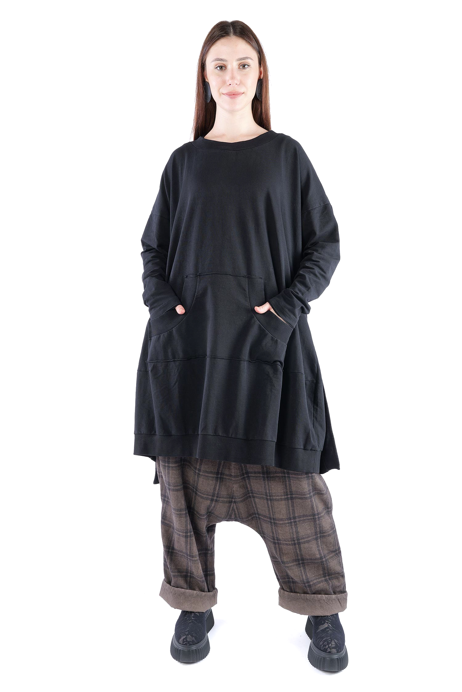 Sweattunika - Schwarz - 2263250907