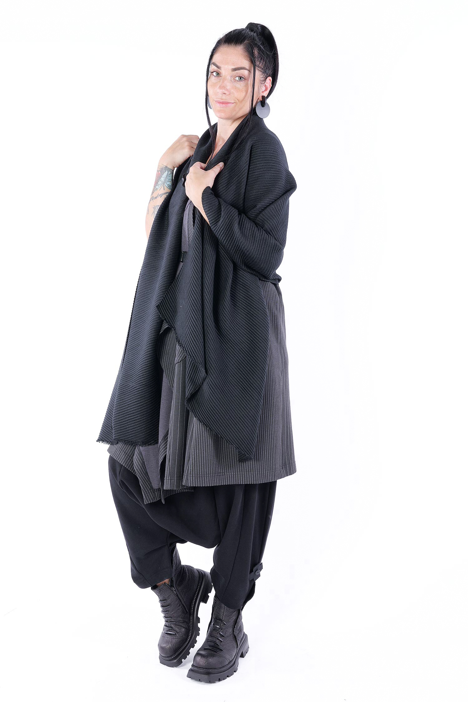 Kuscheliger Schal - Schwarz - W7135