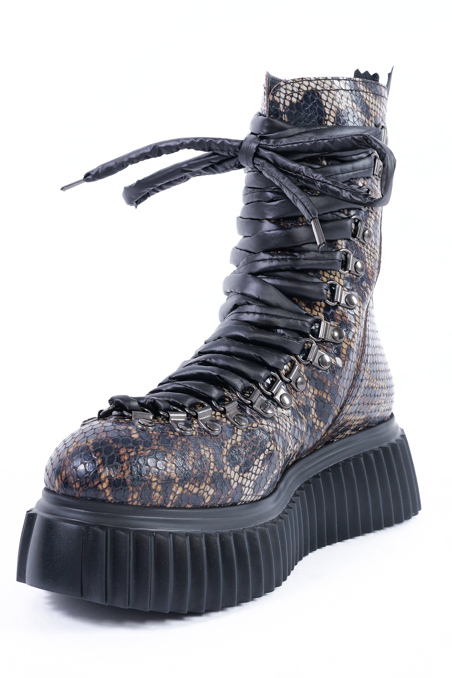 Schnür-Boots - Leo / Taupe-Nero - Dromo