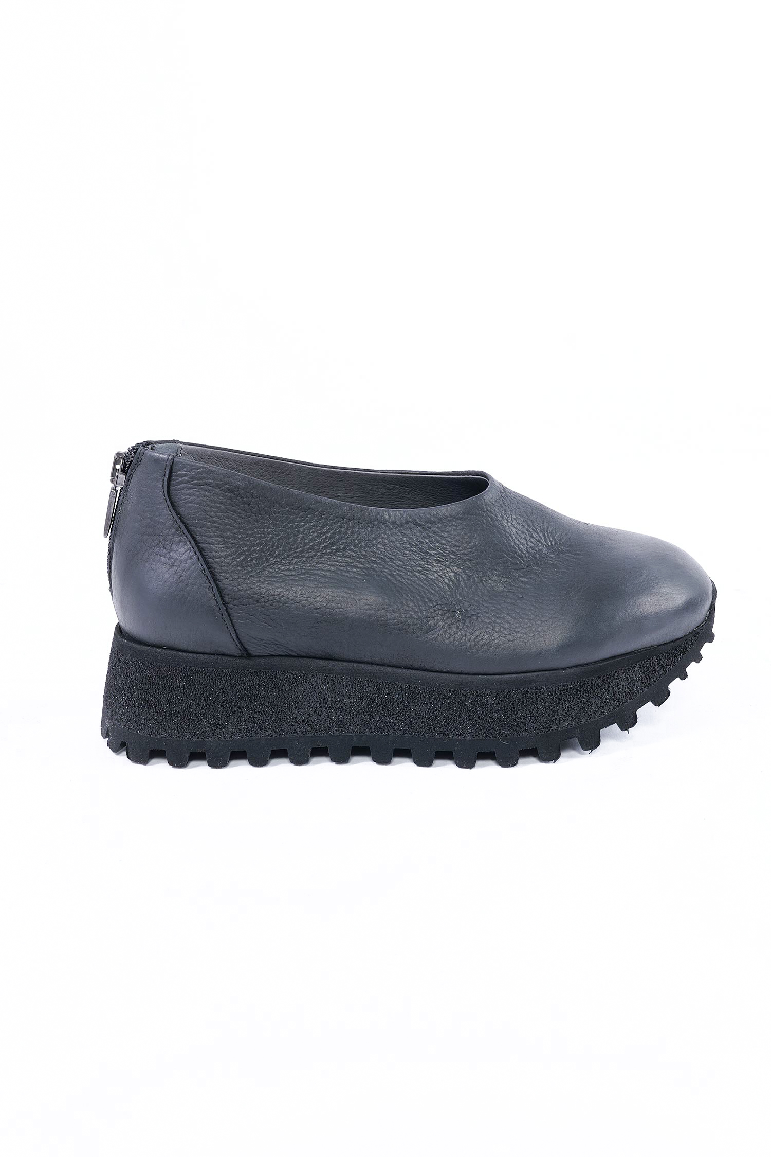 Plateau Leder Ballerina - schwarz - 7641