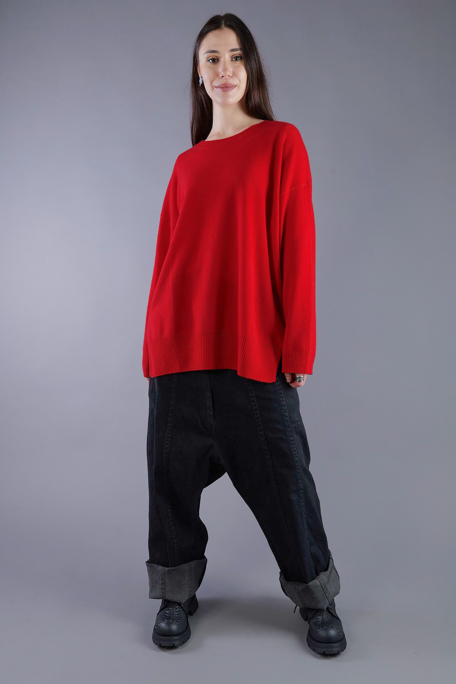 Kaschmir Pullover - Rhubarb Red - 24116A