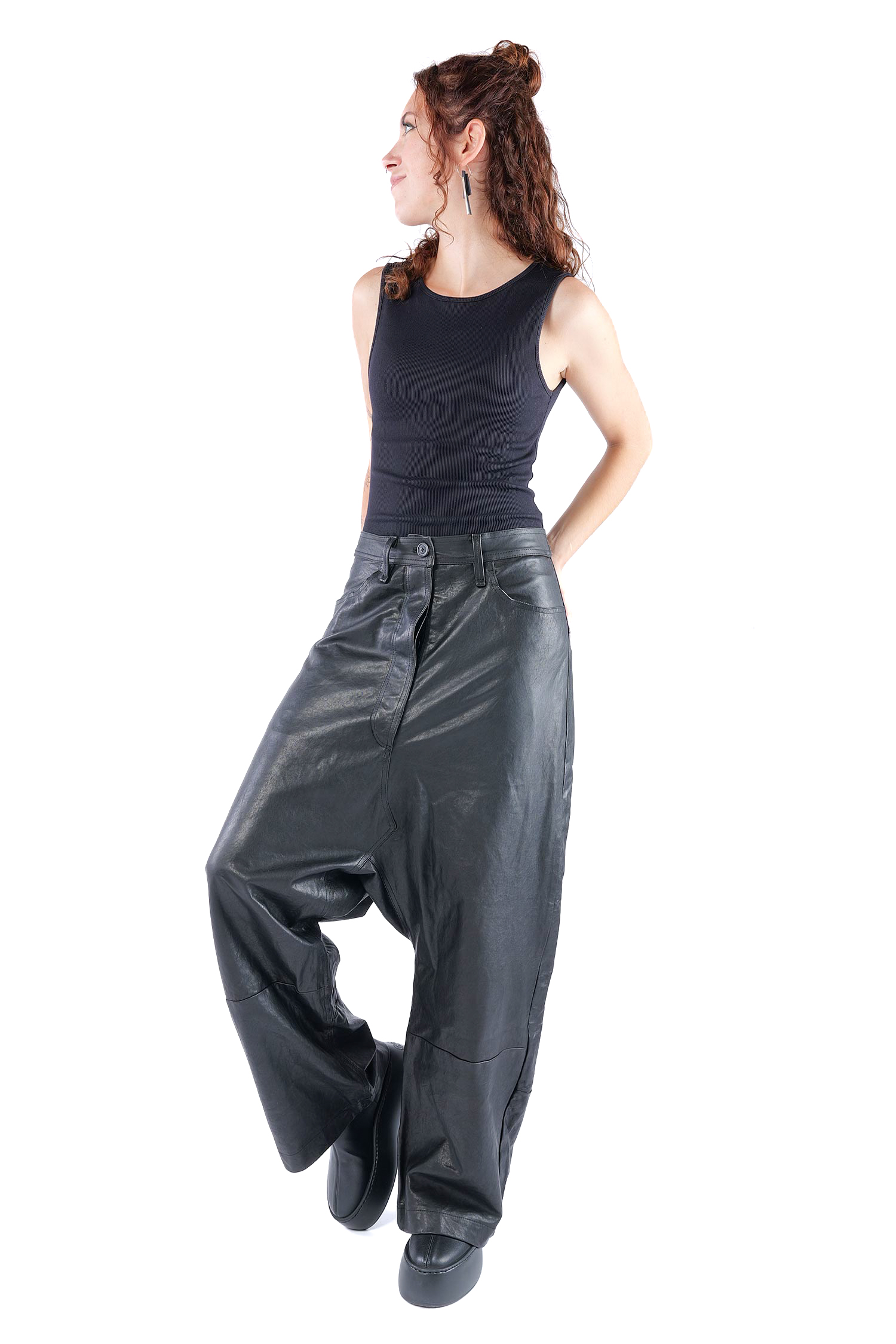 Lederhose - Schwarz - 2262480105