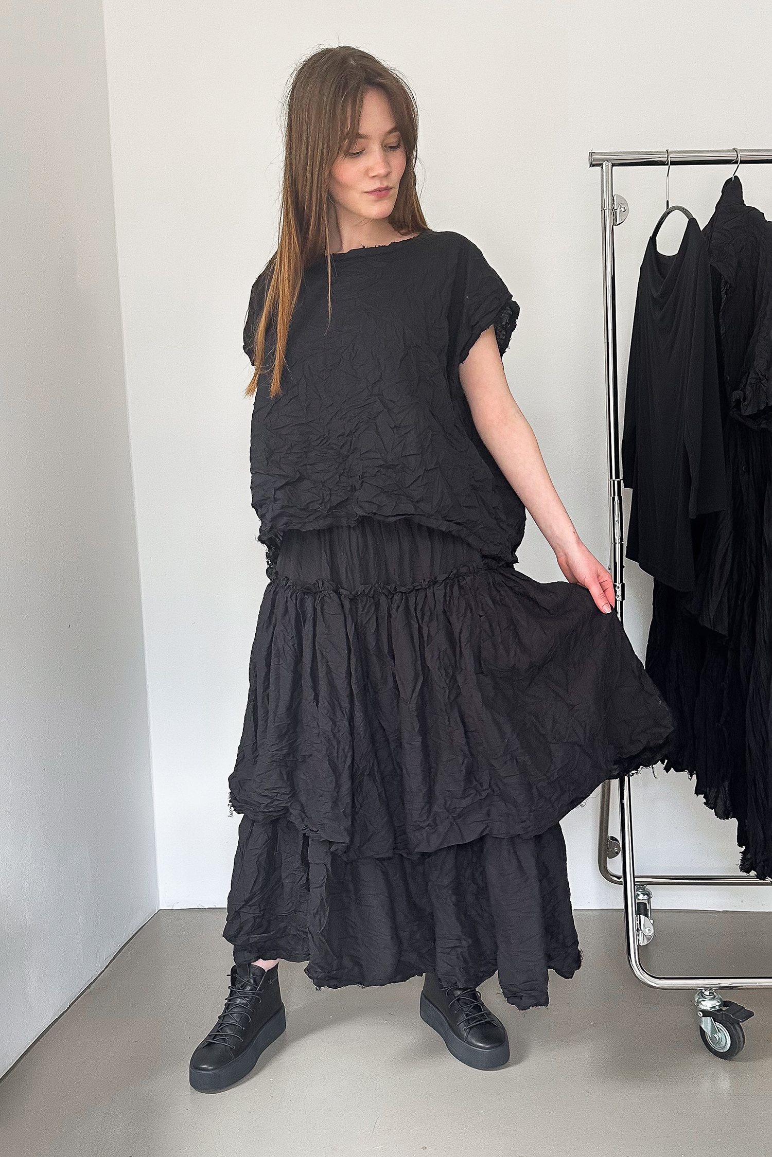 Cotton t-shirt - Black - Plastglanz