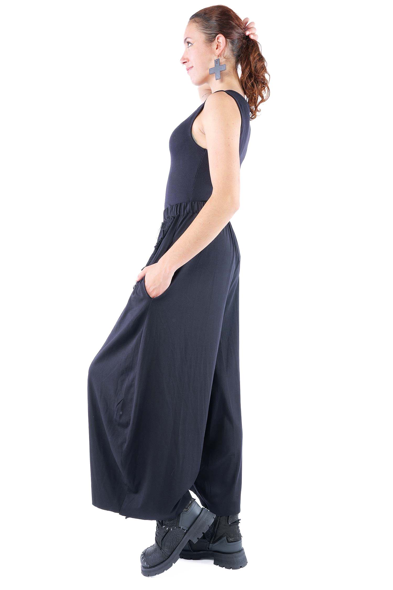 Weite Hose - Schwarz - M.Evangeline