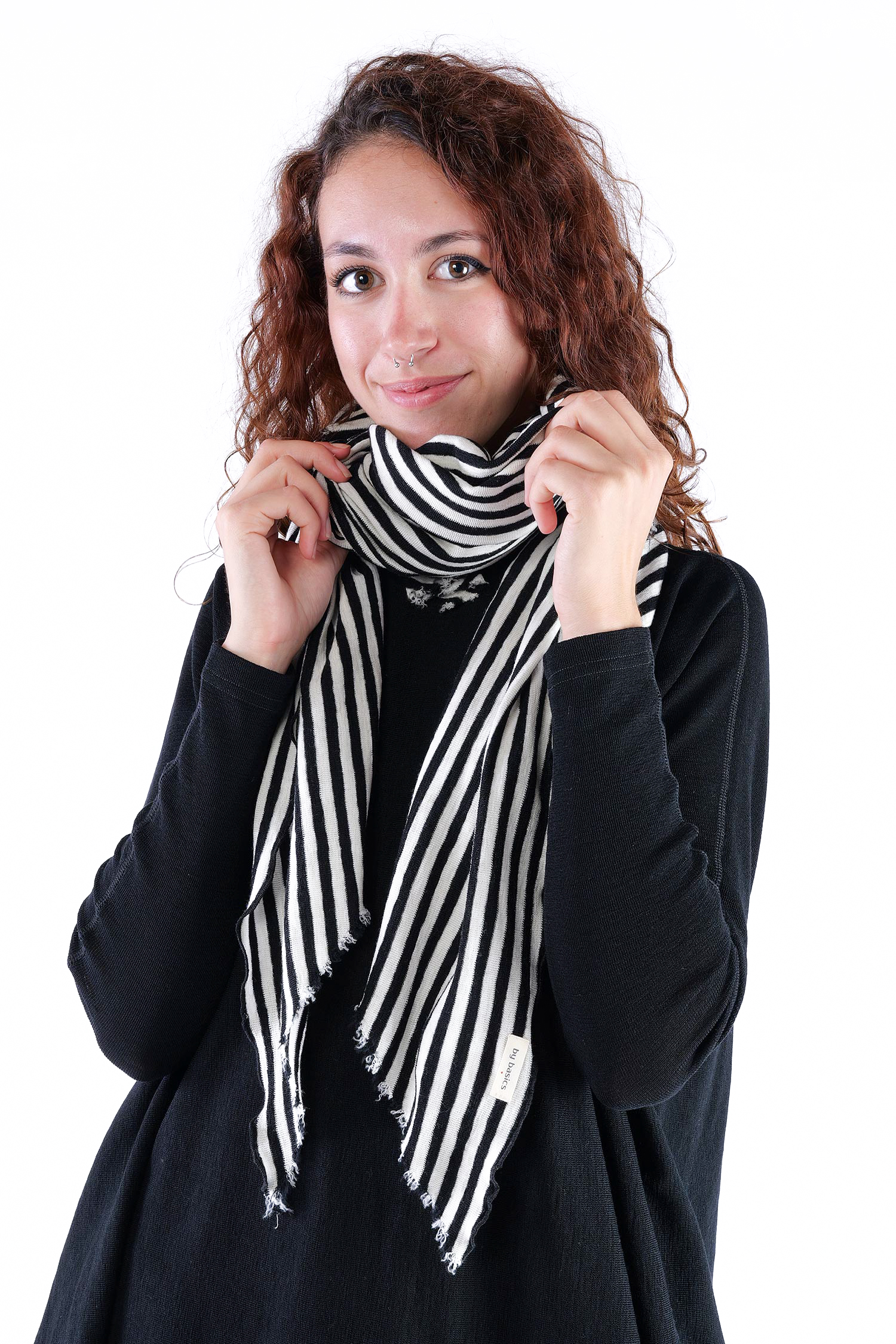 Dreieckstuch - white/black-schmal - 1063
