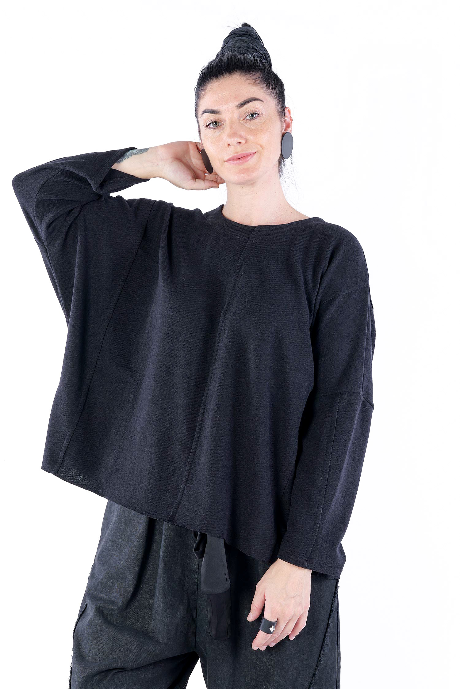 Kuschelpullover - Schwarz - 1506