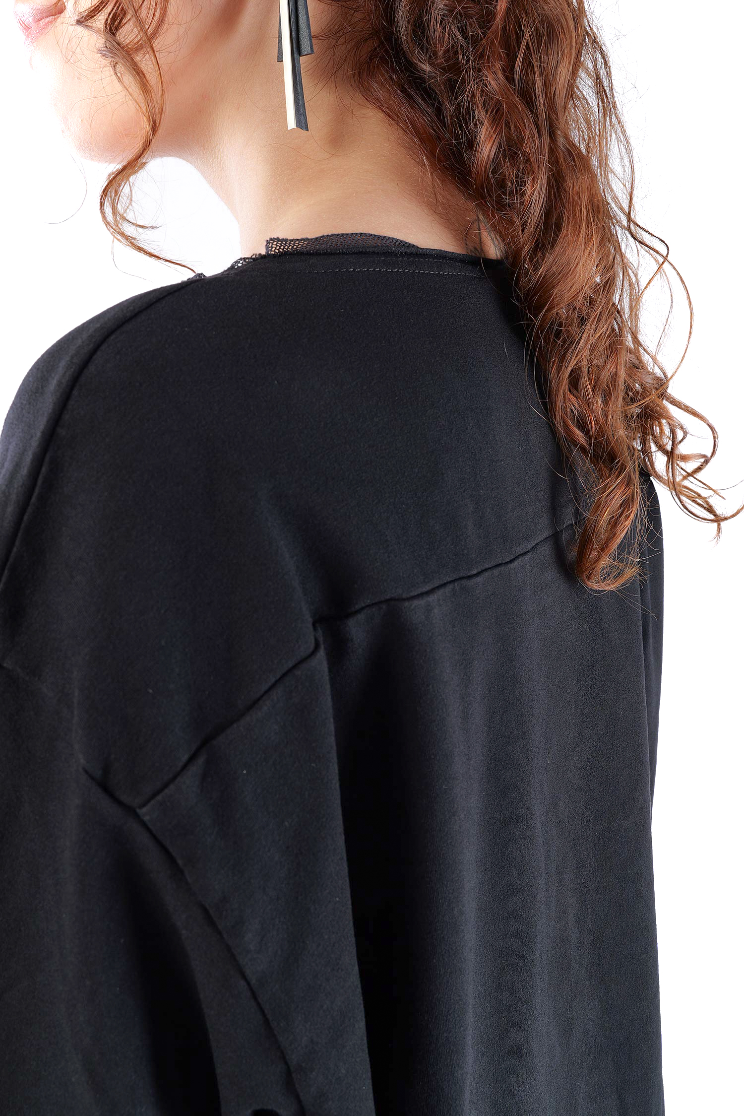 Shirt mit Tüll - Schwarz - 2263510502