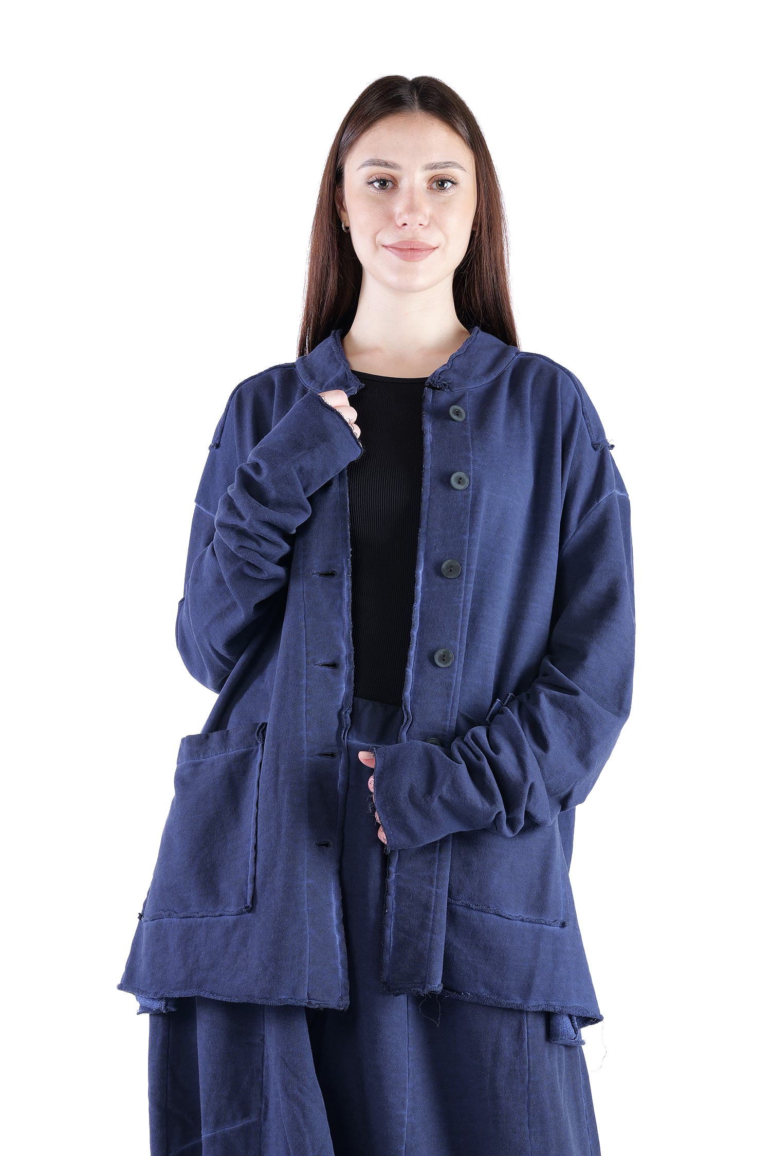 Oversize Sweatjacke - Ocean - 2129