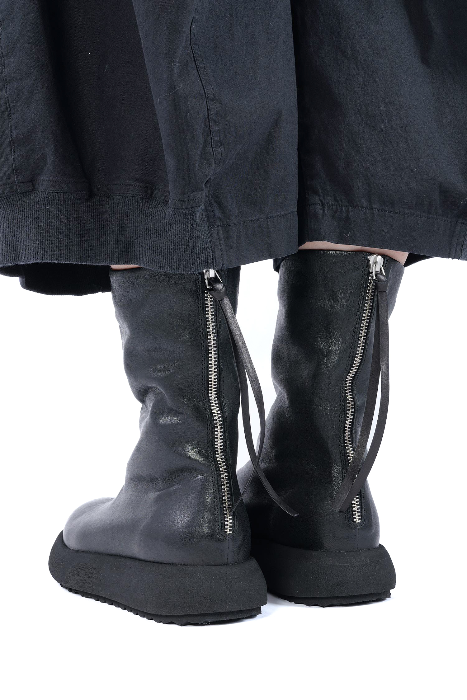 Plateau Lederstiefel - Schwarz - Milestone