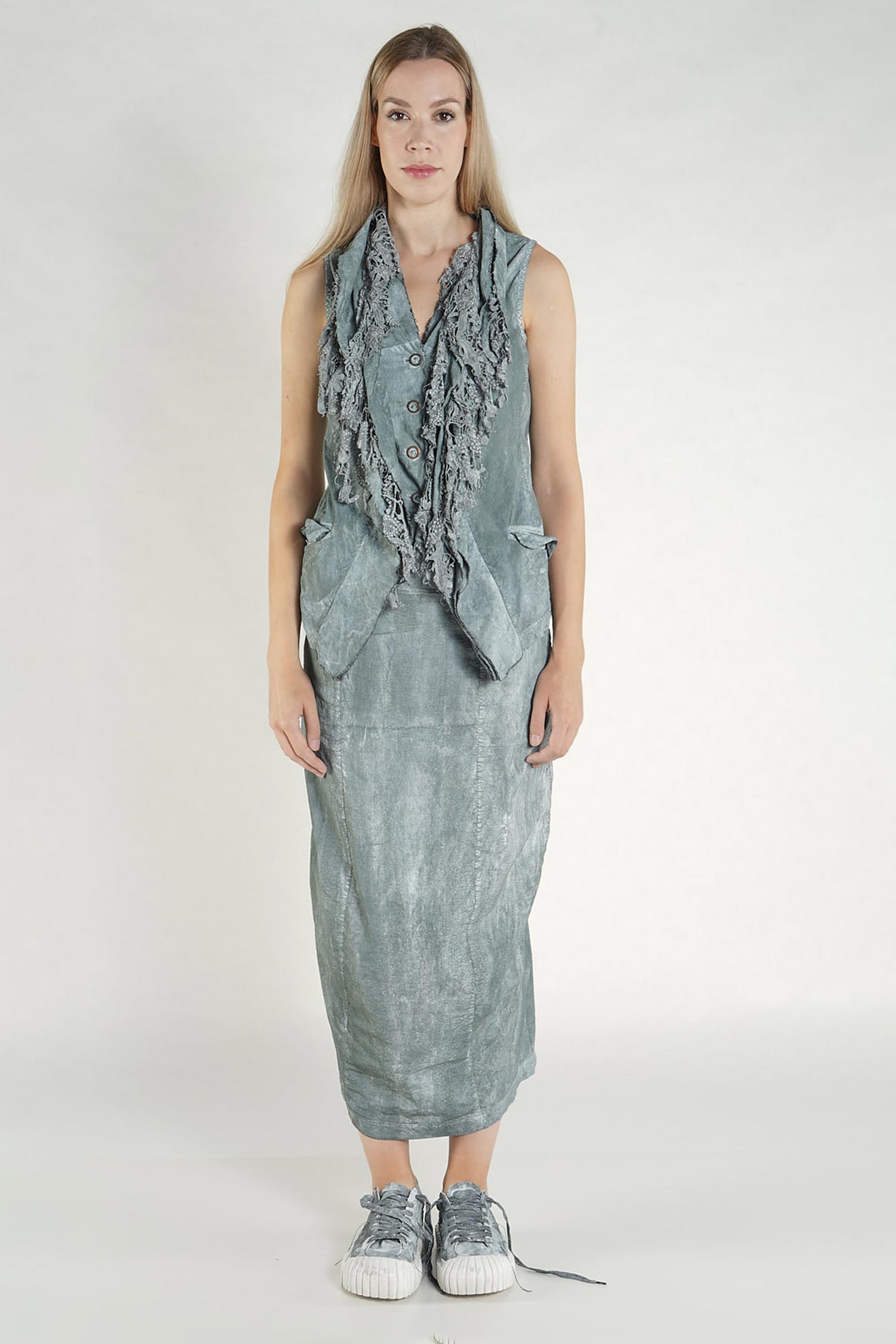 Weste mit Spitze - Black gloss - 1262241028