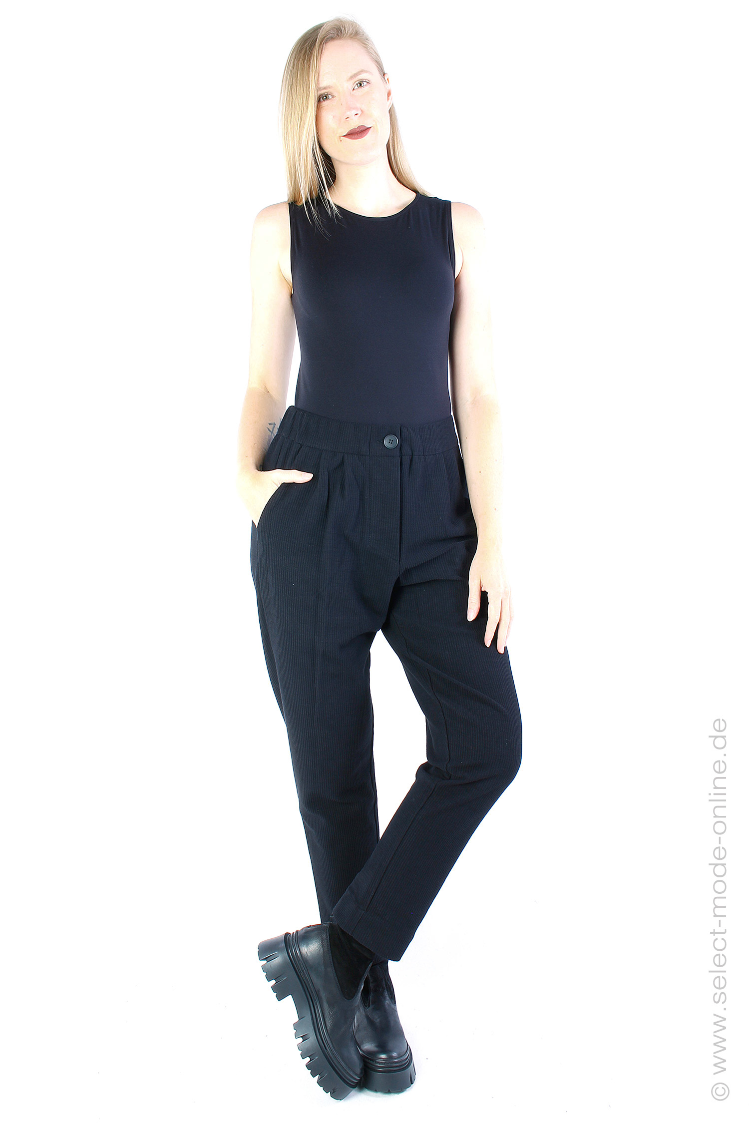 Corduroy pants - black - ZILARO