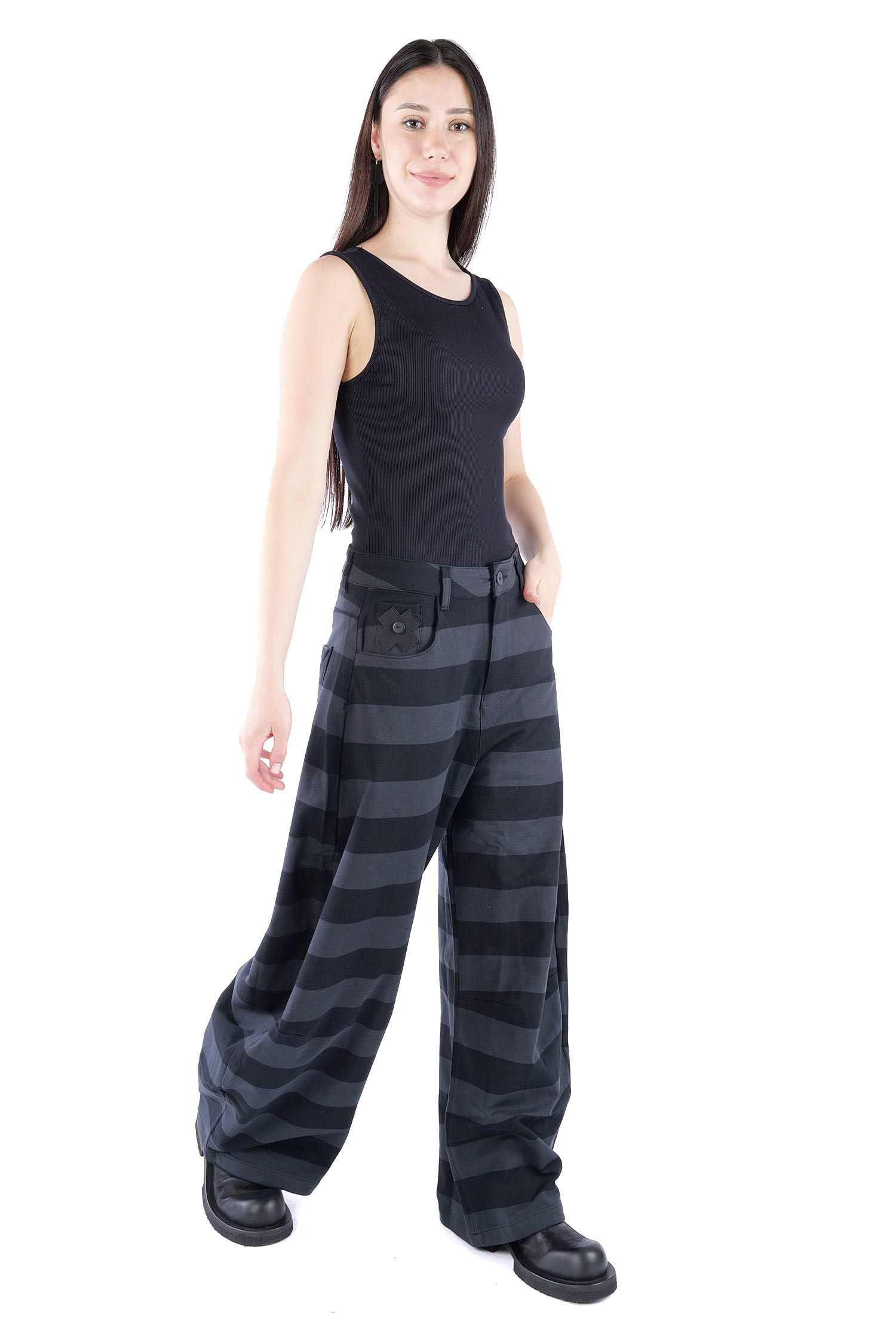 Wide stretch pants - Widestripe - 10024