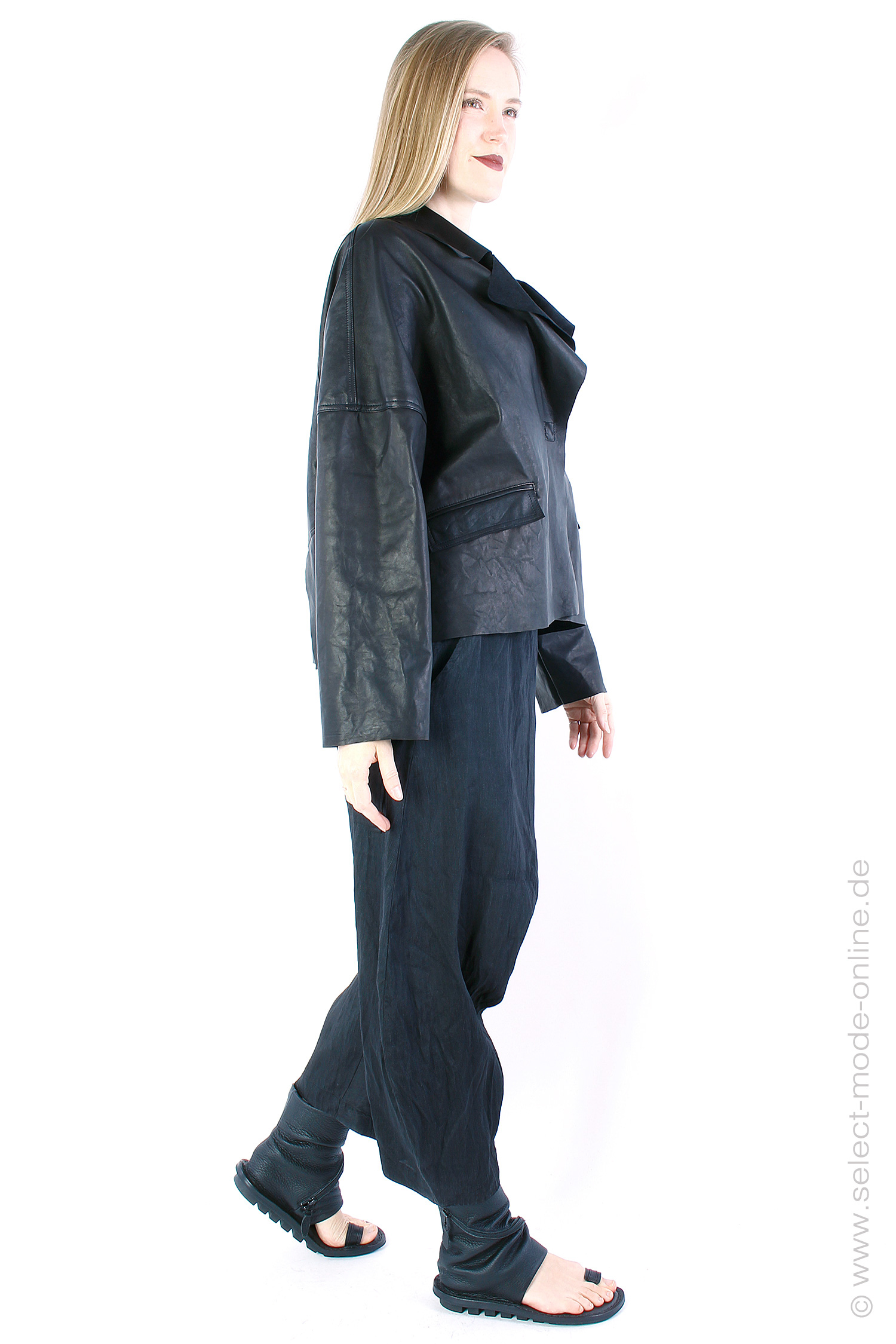 RUNDHOLZ - Lederjacke - Schwarz - 1241481107 