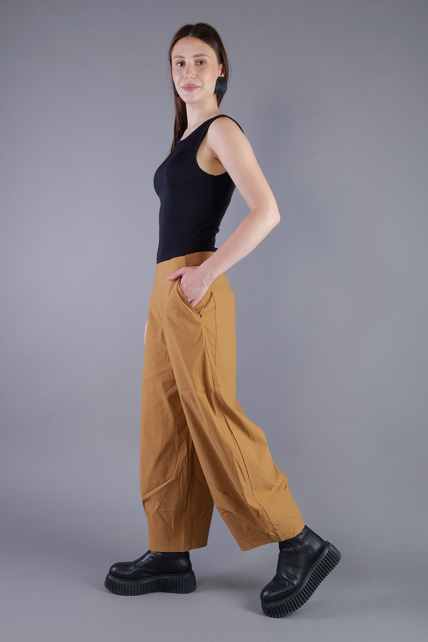 Tulpige Stretchhose - Bronze - 2263220124