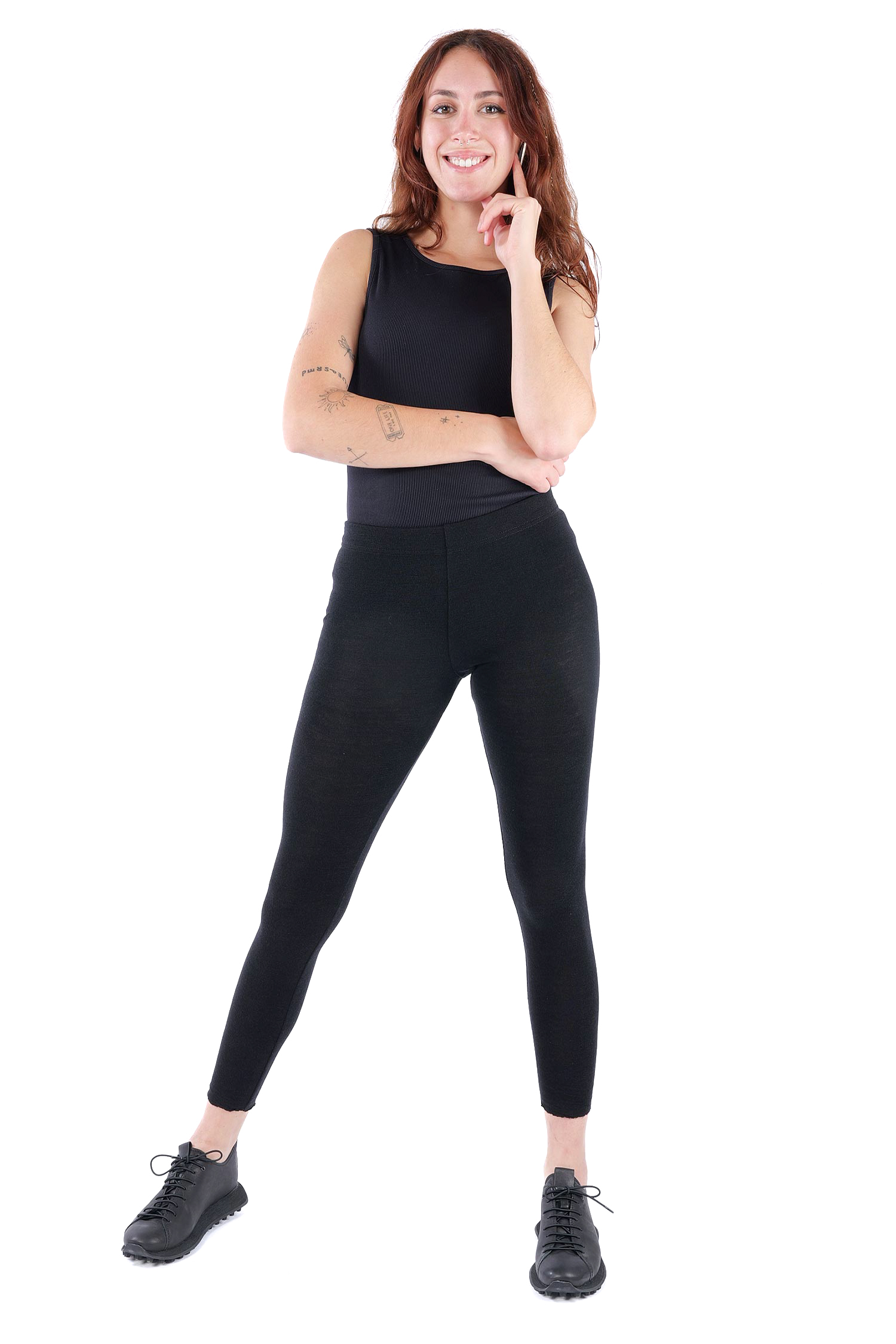 Merino Leggings - Schwarz - 3001