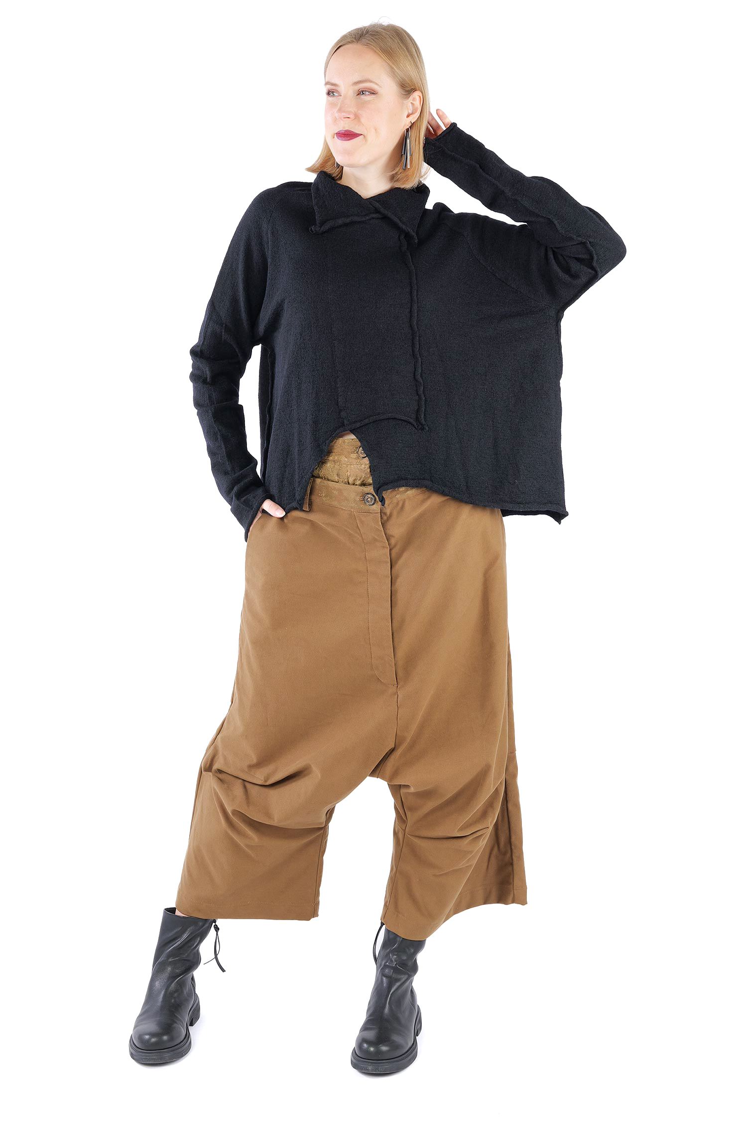 Oversize Wollpullover - Schwarz - 2261680713