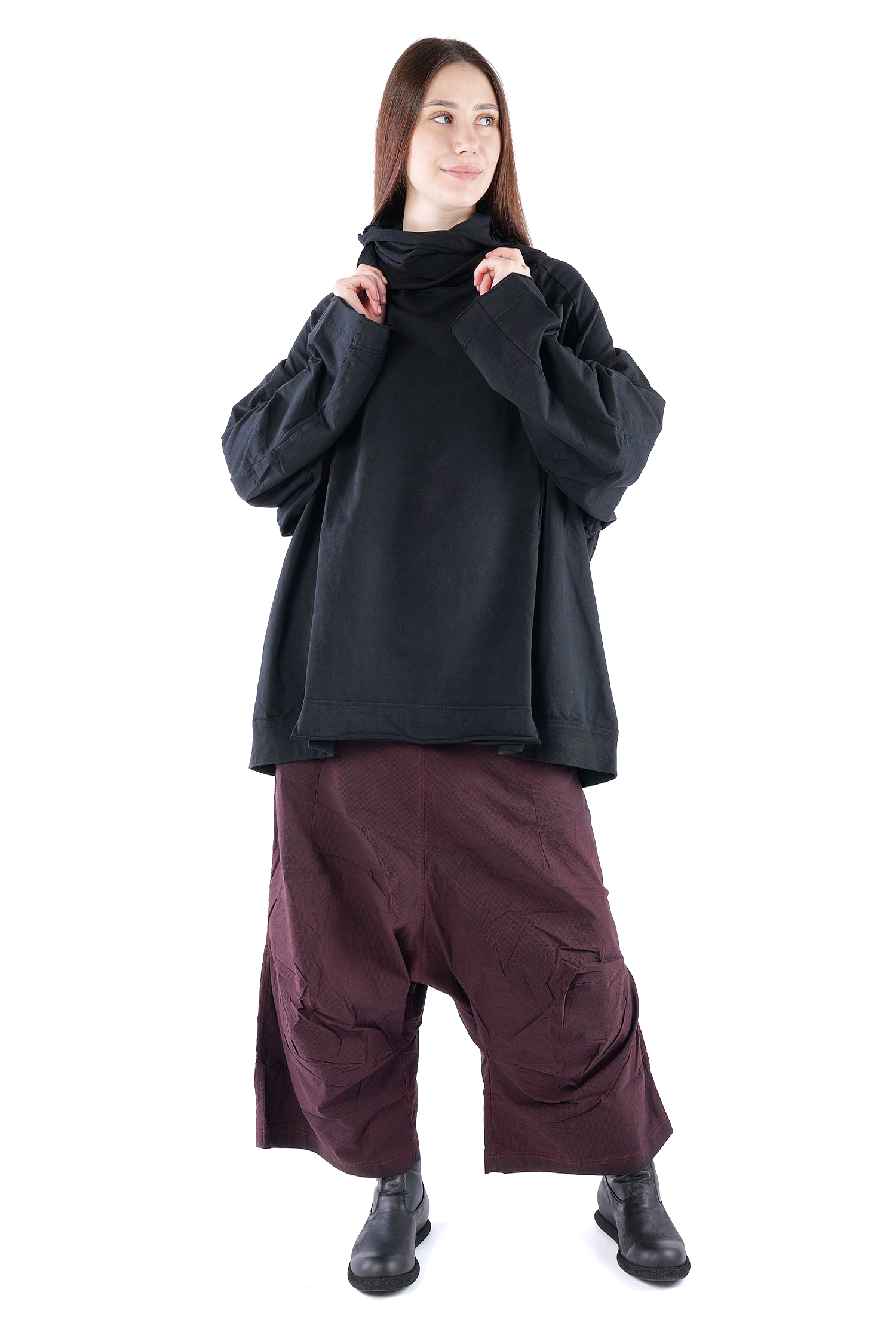 Oversized sweat pullover - Black - 2261280505
