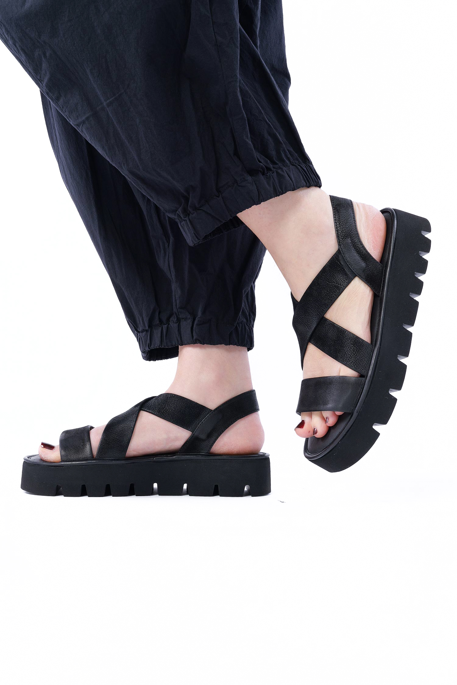 Plateau Sandalen - Schwarz - 9520