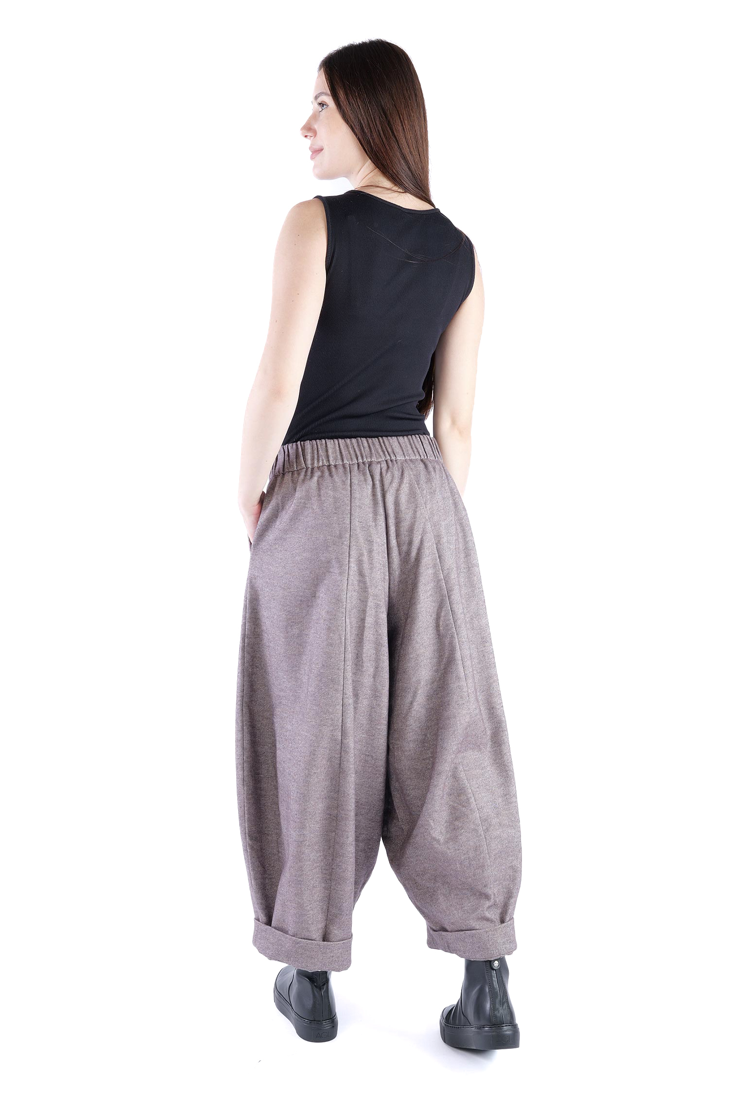 Weite Hose - Dusty rose melange - Alido