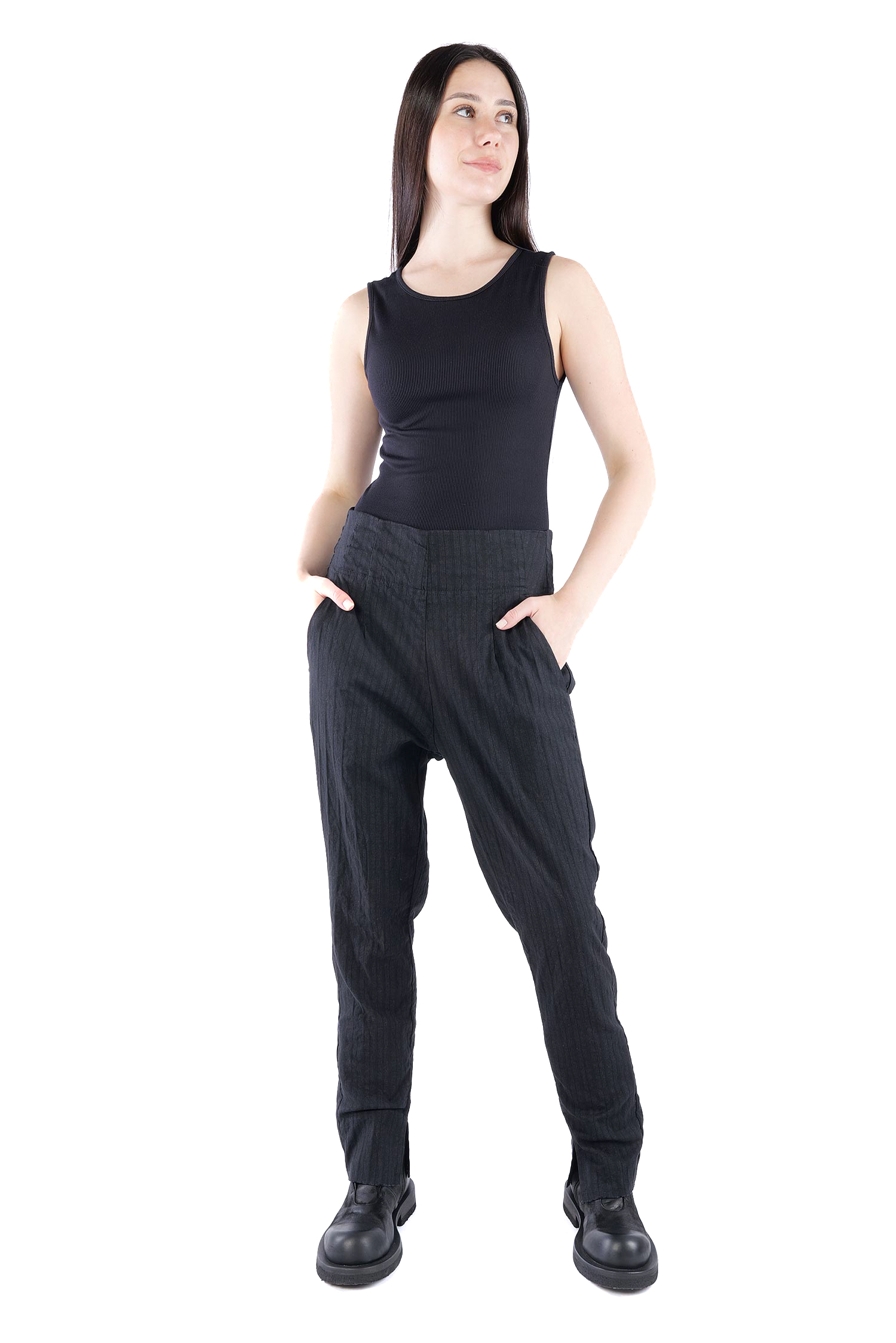 Casual pants - Petrol stripe - 2261080102