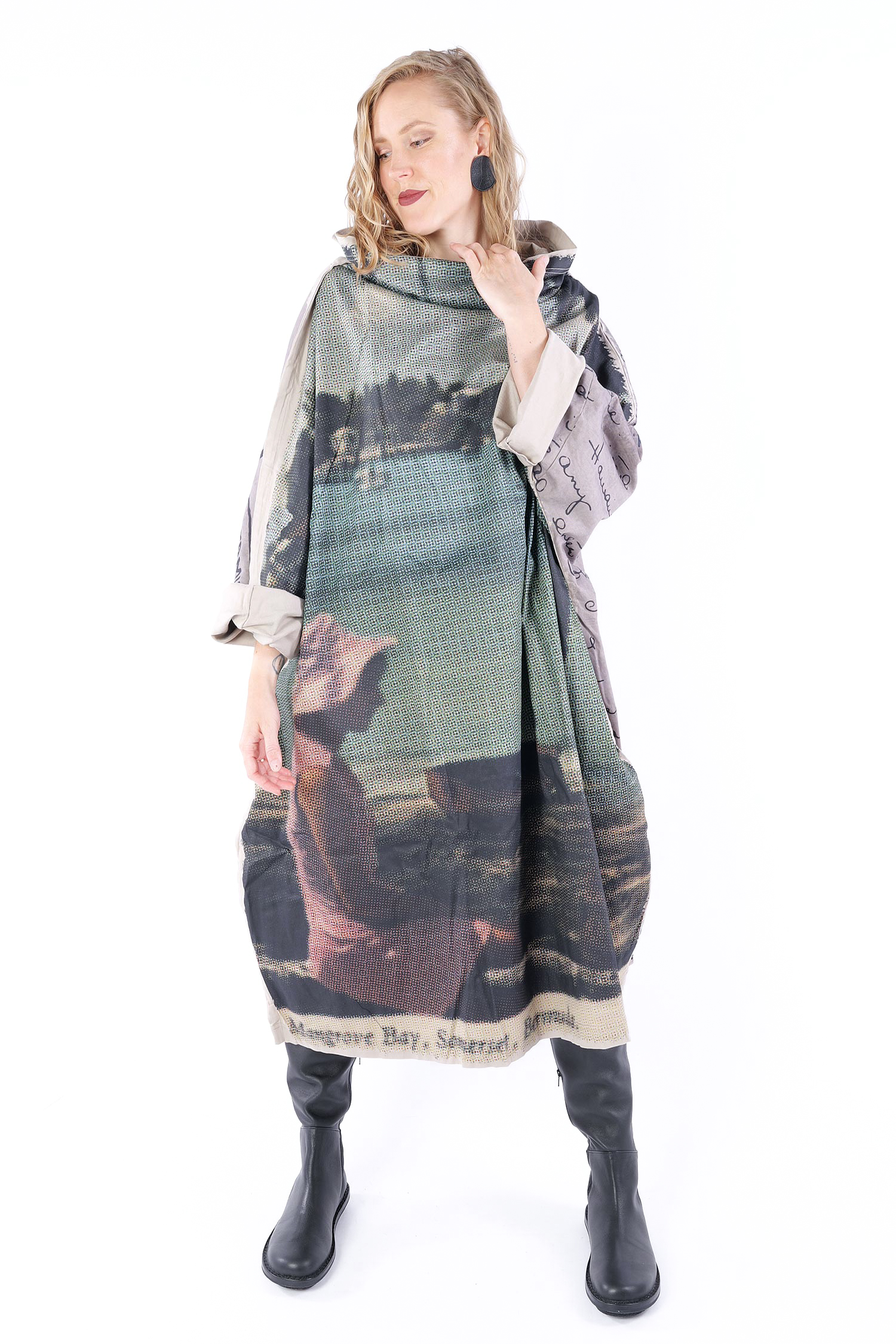 Oversize dress - Scene print - 2252110911